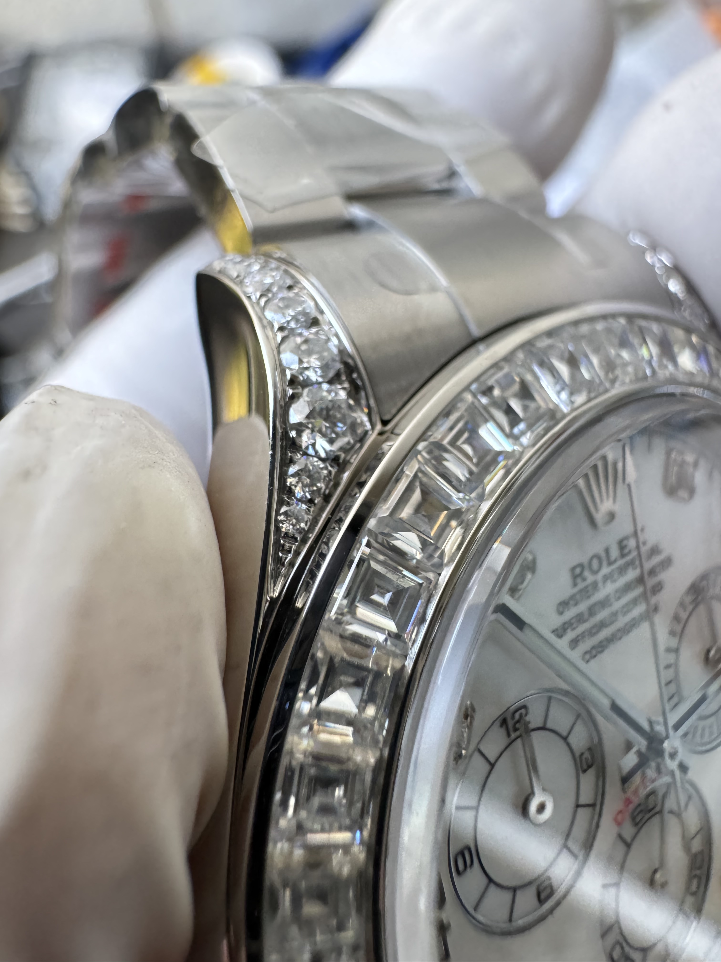 Super Clone Rolex 1:1 Daytona 116599RBR MOP Dial Full Diamond  4130 Movement