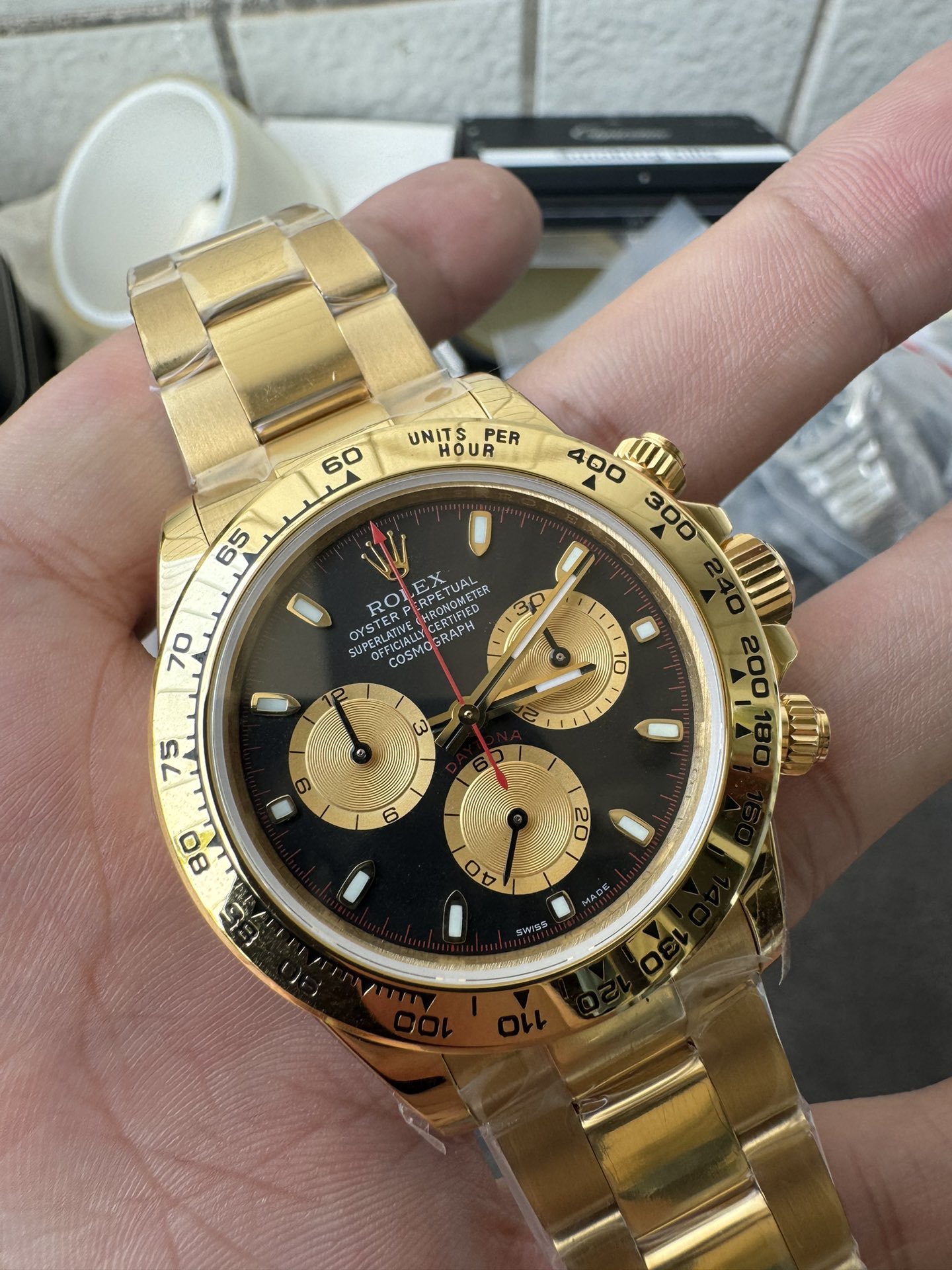Super Clone Rolex 1:1 Daytona 116528 Paul Newman Dial – Gold Case | 4130 Movement