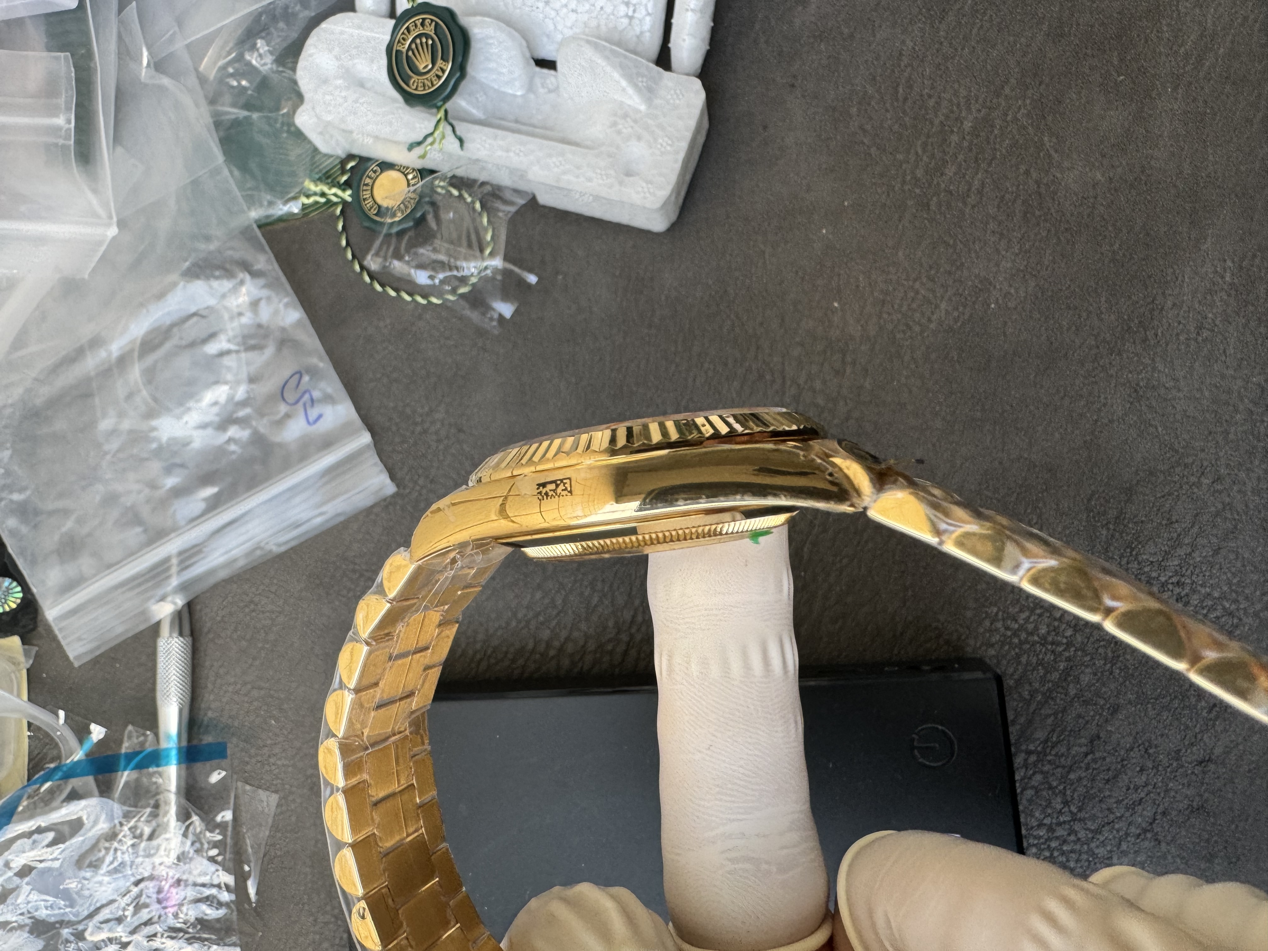 Super Clone Rolex 1:1 Day-Date 228238 Champagne Diamond Dial President Watch