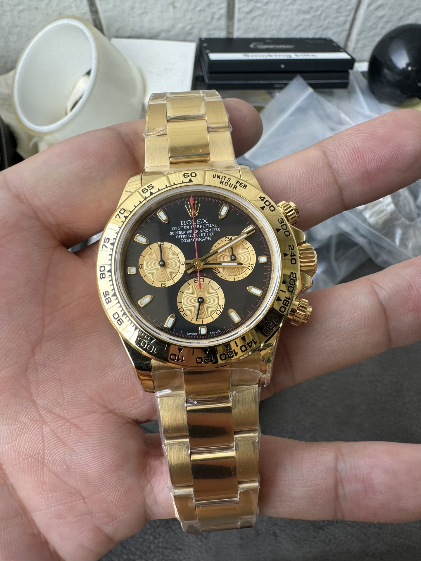 Super Clone Rolex 1:1 Daytona 116528 Paul Newman Dial – Gold Case | 4130 Movement