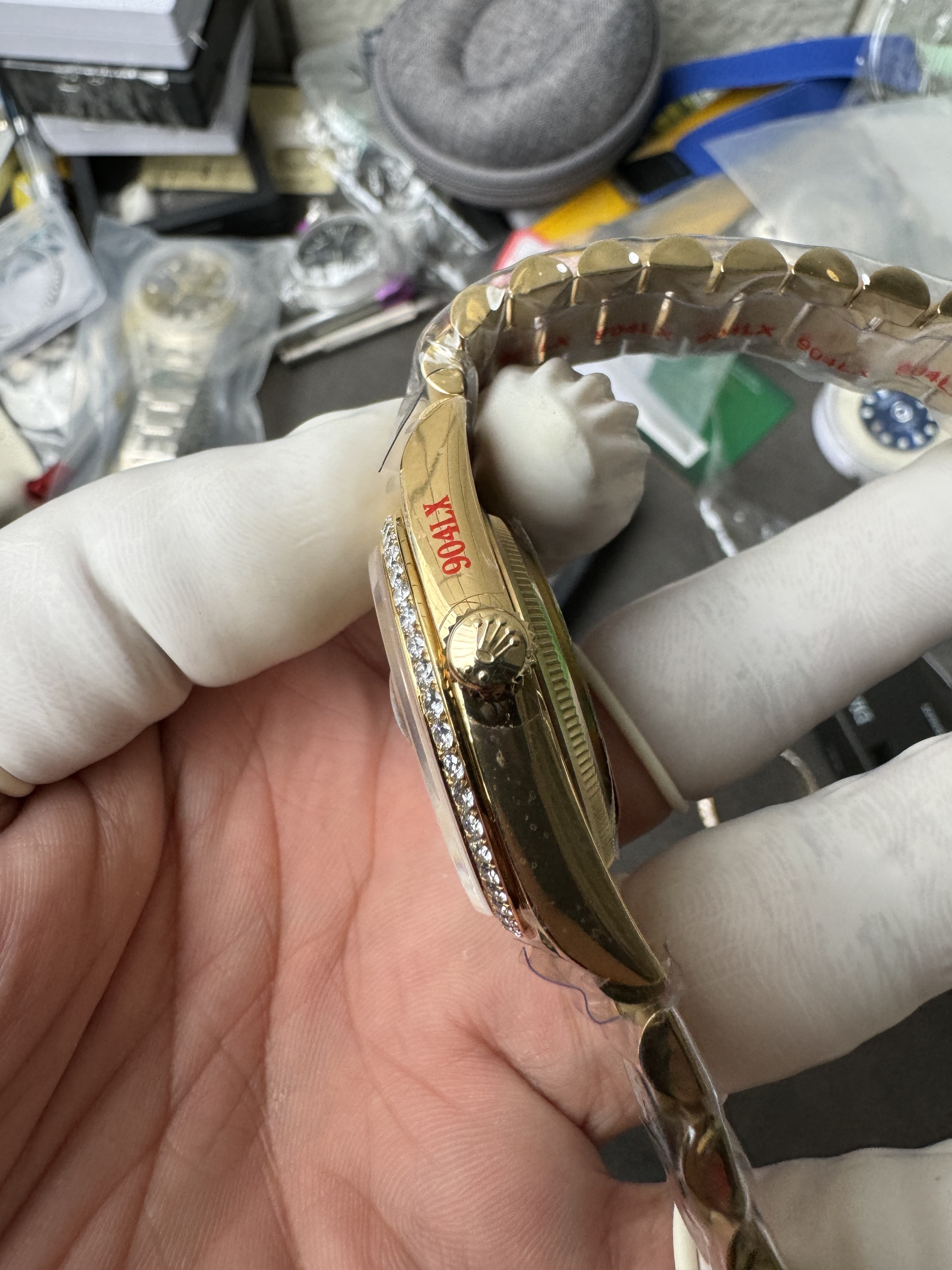 Luxury Gold Day-Date 40mm | Champagne Dial & Diamond Bezel | 1:1 Super Clone