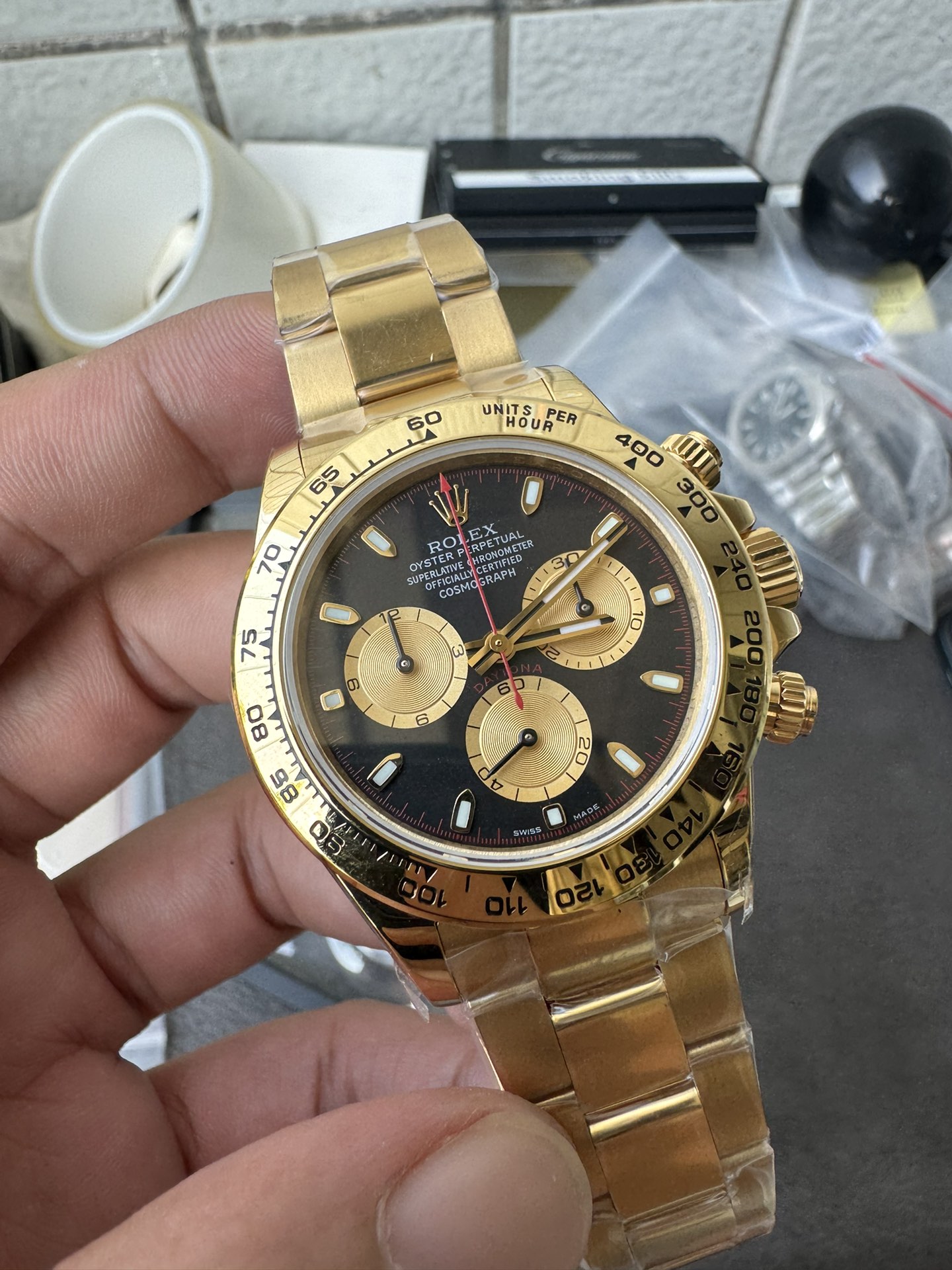 Super Clone Rolex 1:1 Daytona 116528 Paul Newman Dial – Gold Case | 4130 Movement