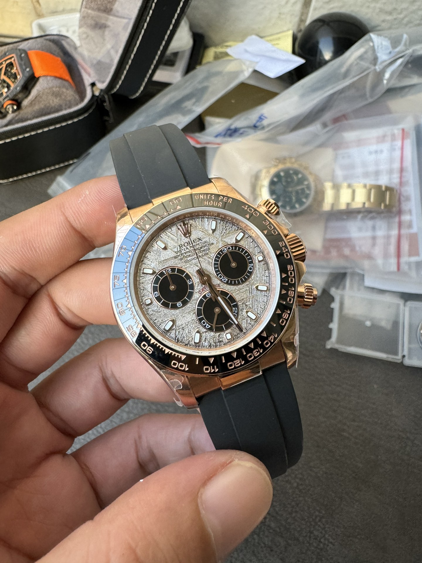 Super Clone Rolex 1:1 Daytona 116515LN Meteorite Dial Everose Gold | 4130 Movement