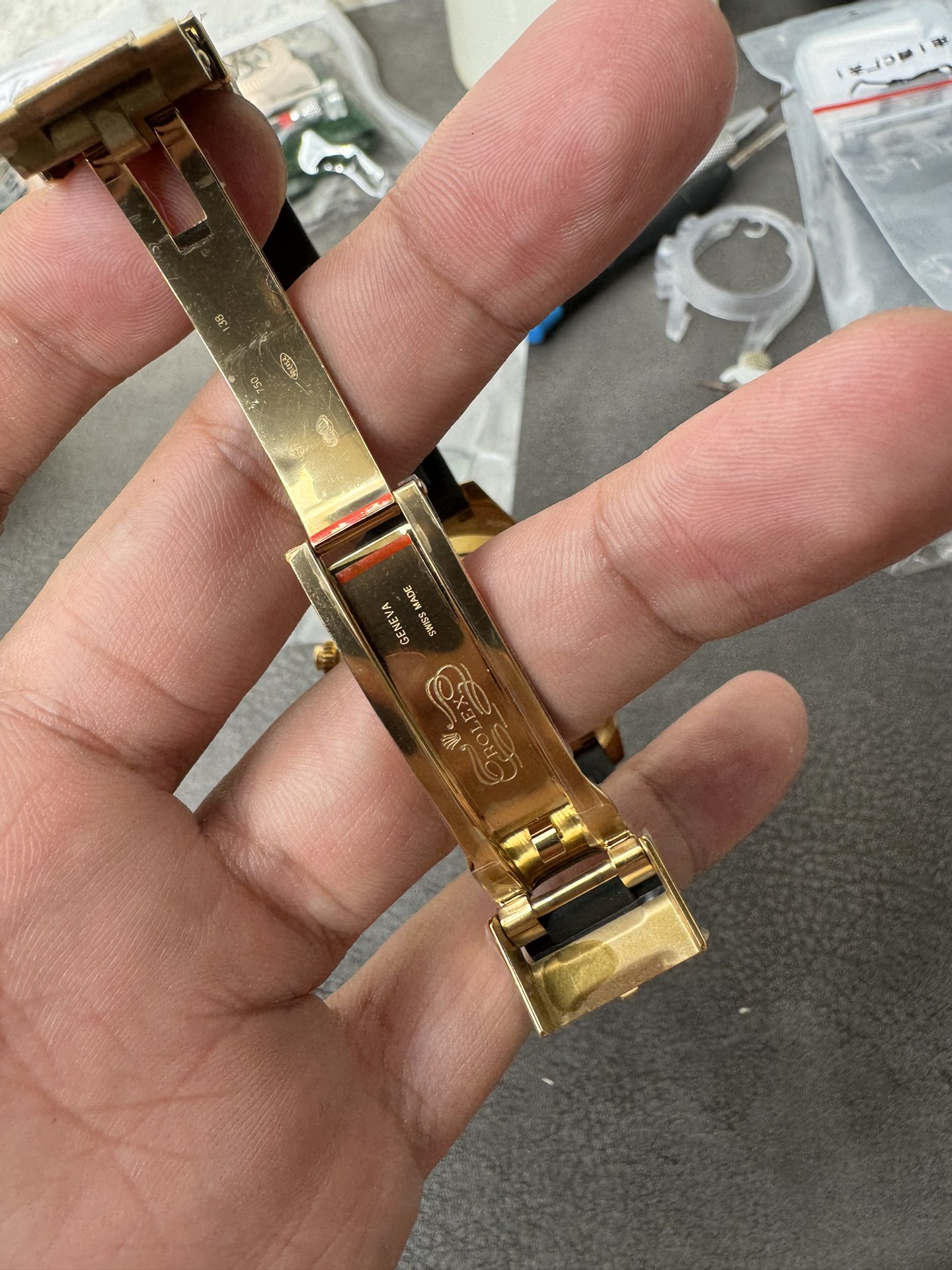 Super Clone Rolex 1:1 Daytona 116518LN Black Dial Gold Case Oysterflex | 4130 Movement