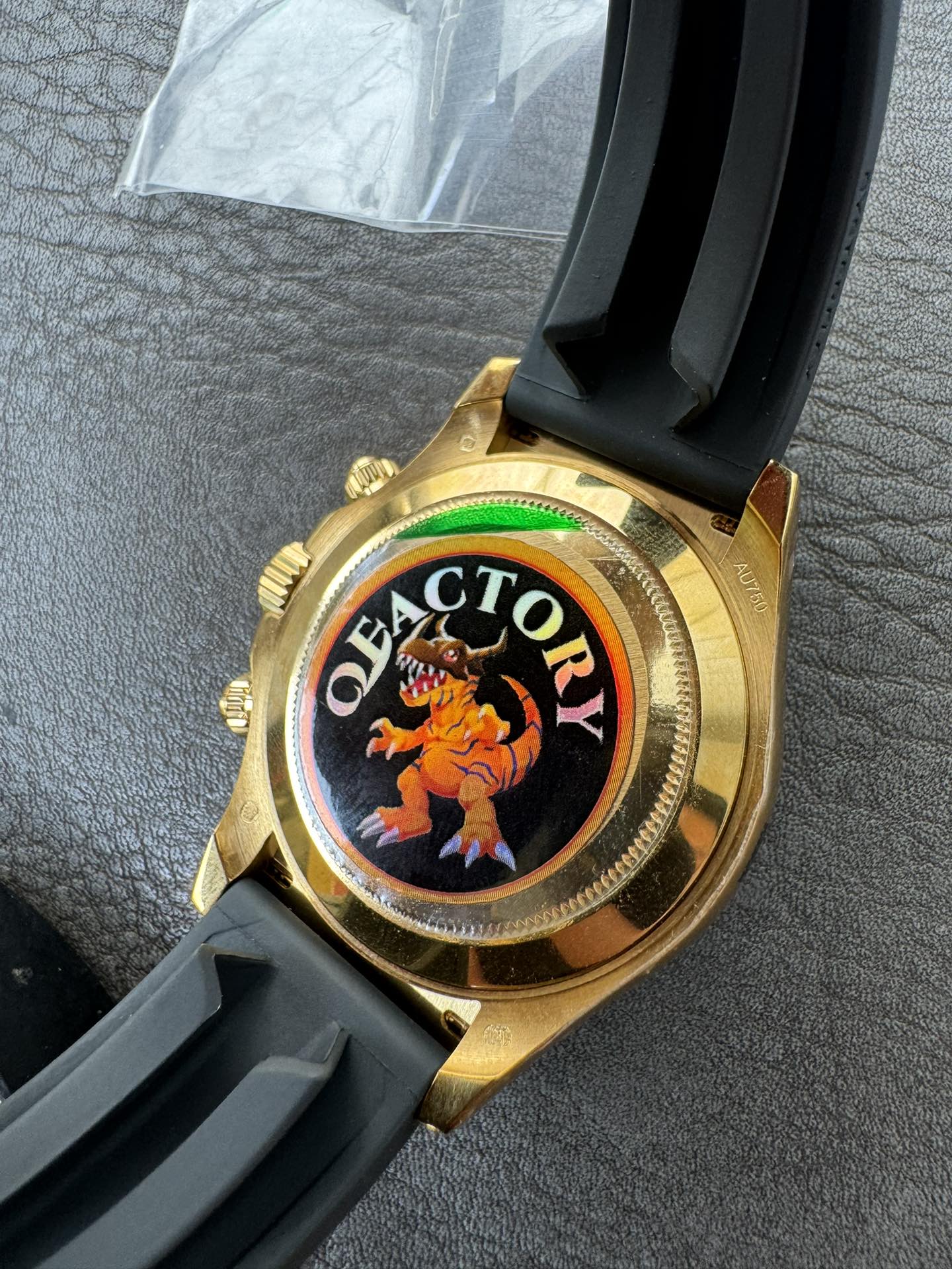 Super Clone Rolex 1:1 Daytona 116518LN Black Dial Gold Case Oysterflex | 4130 Movement