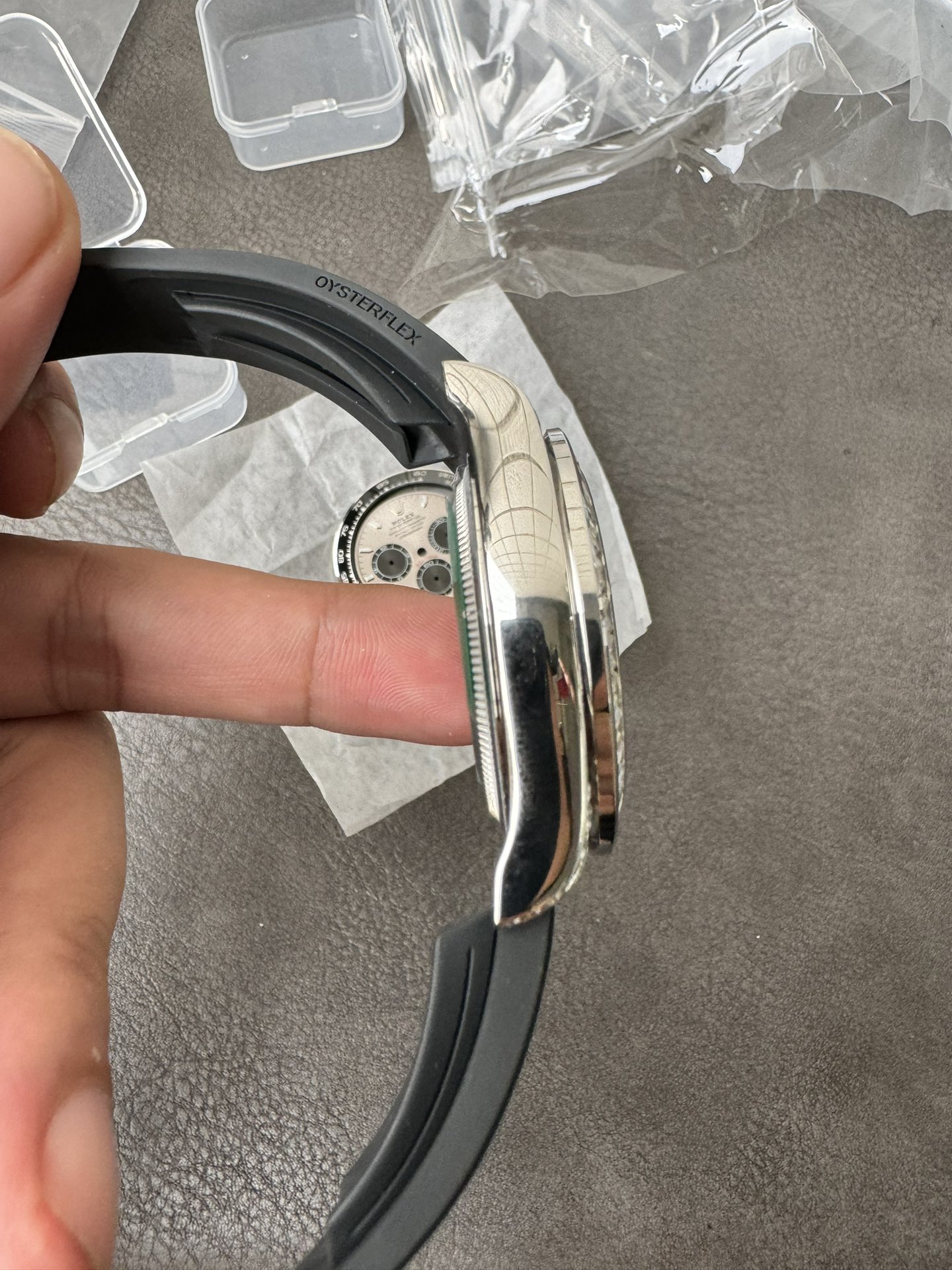 Super Clone Rolex 1:1 Daytona M126539TBR Ice Dial Diamond Bezel Oysterflex | 4131 Movement