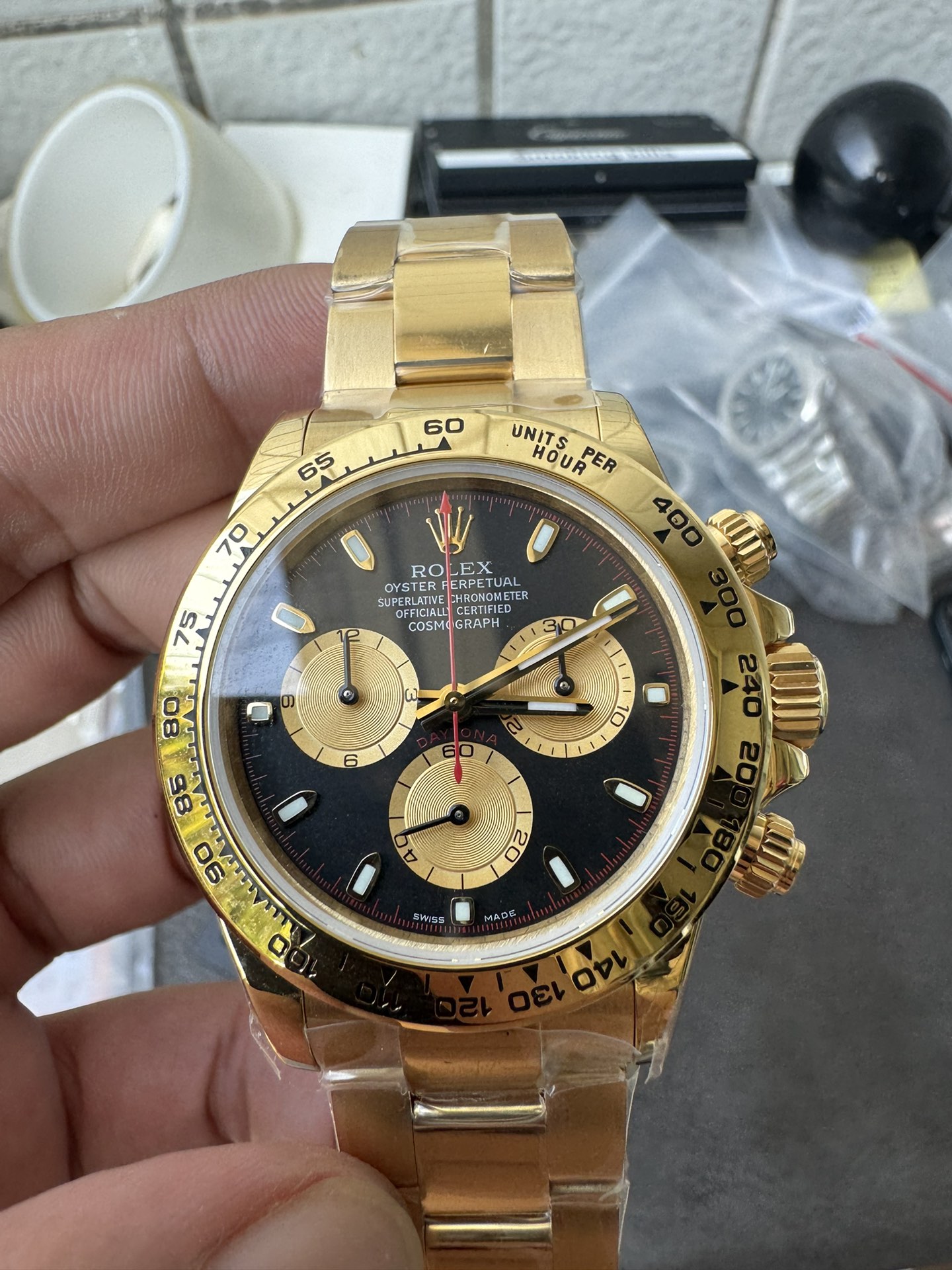 Super Clone Rolex 1:1 Daytona 116528 Paul Newman Dial – Gold Case | 4130 Movement