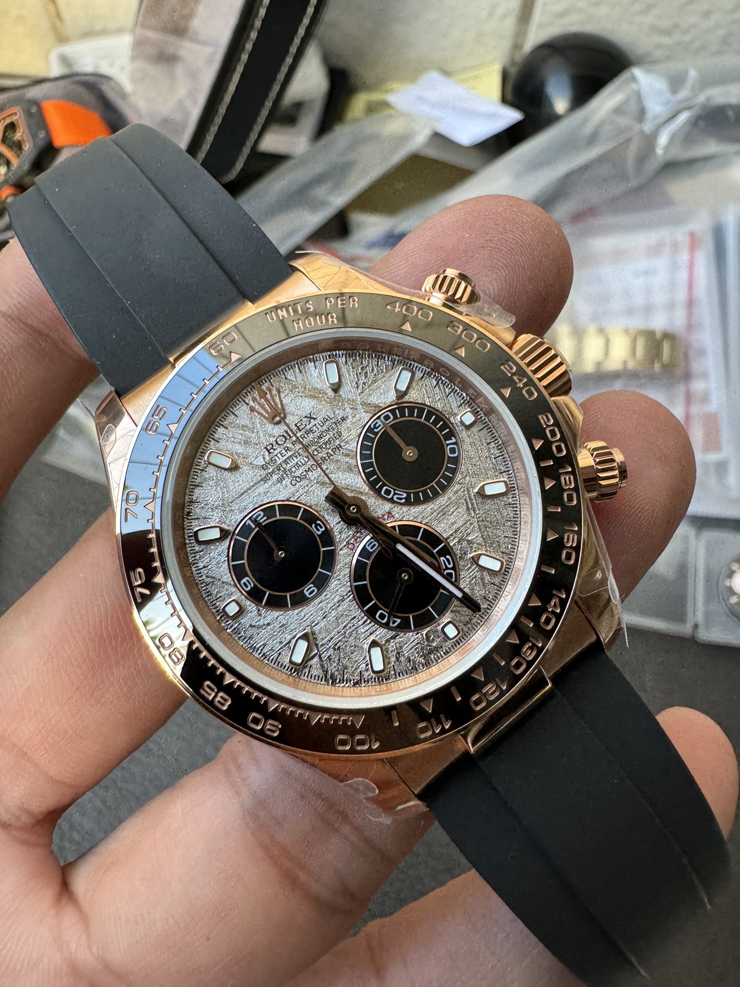 Super Clone Rolex 1:1 Daytona 116515LN Meteorite Dial Everose Gold | 4130 Movement
