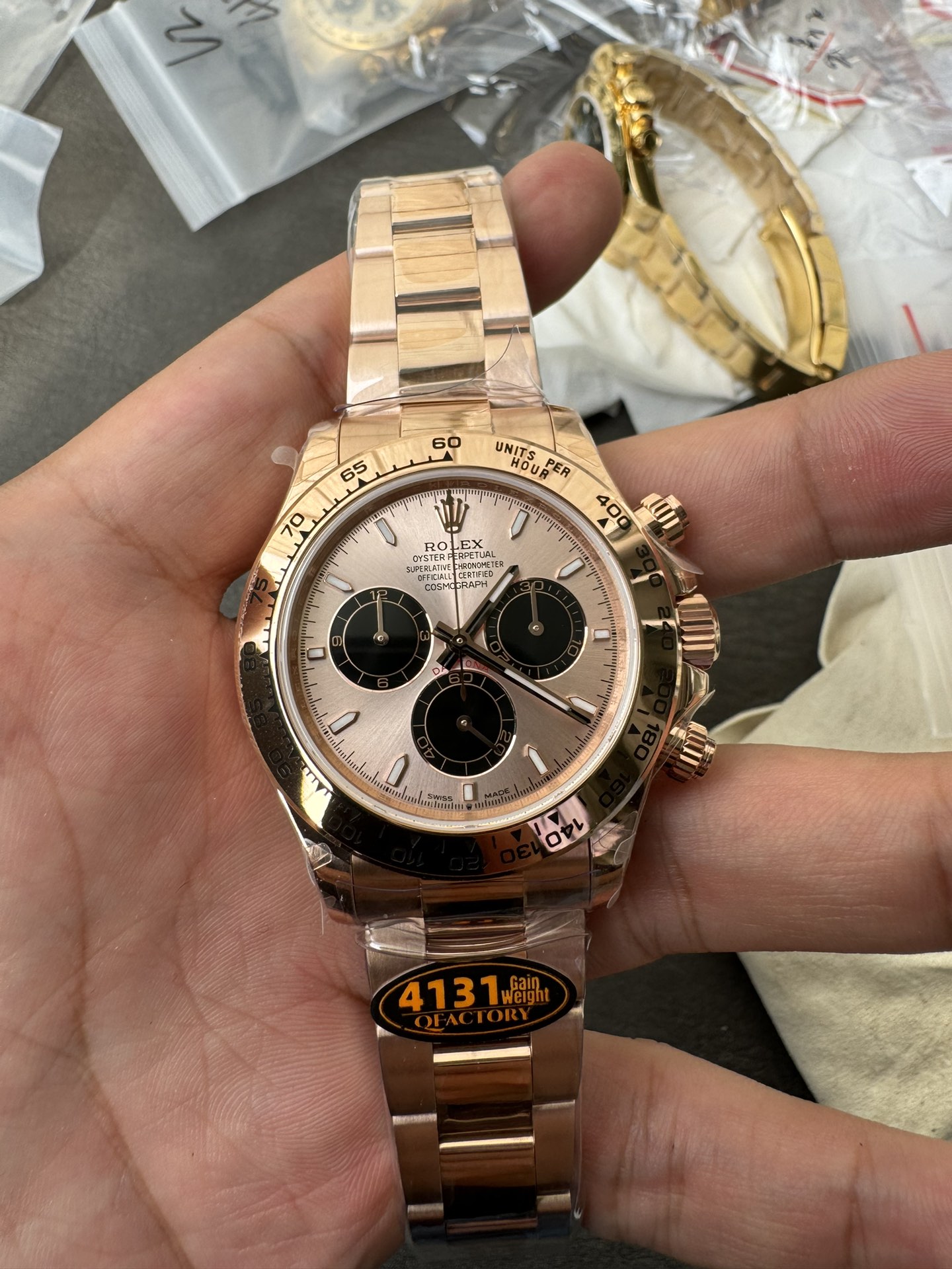 Super Clone Rolex 1:1 Daytona 116505 Everose Gold Pink Dial – 4131 Movement