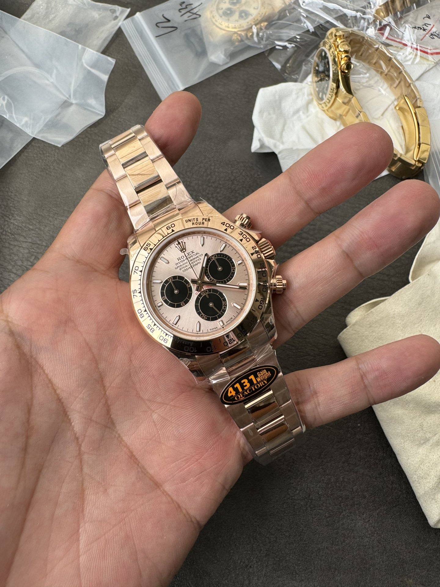 Super Clone Rolex 1:1 Daytona 116505 Everose Gold Pink Dial – 4131 Movement