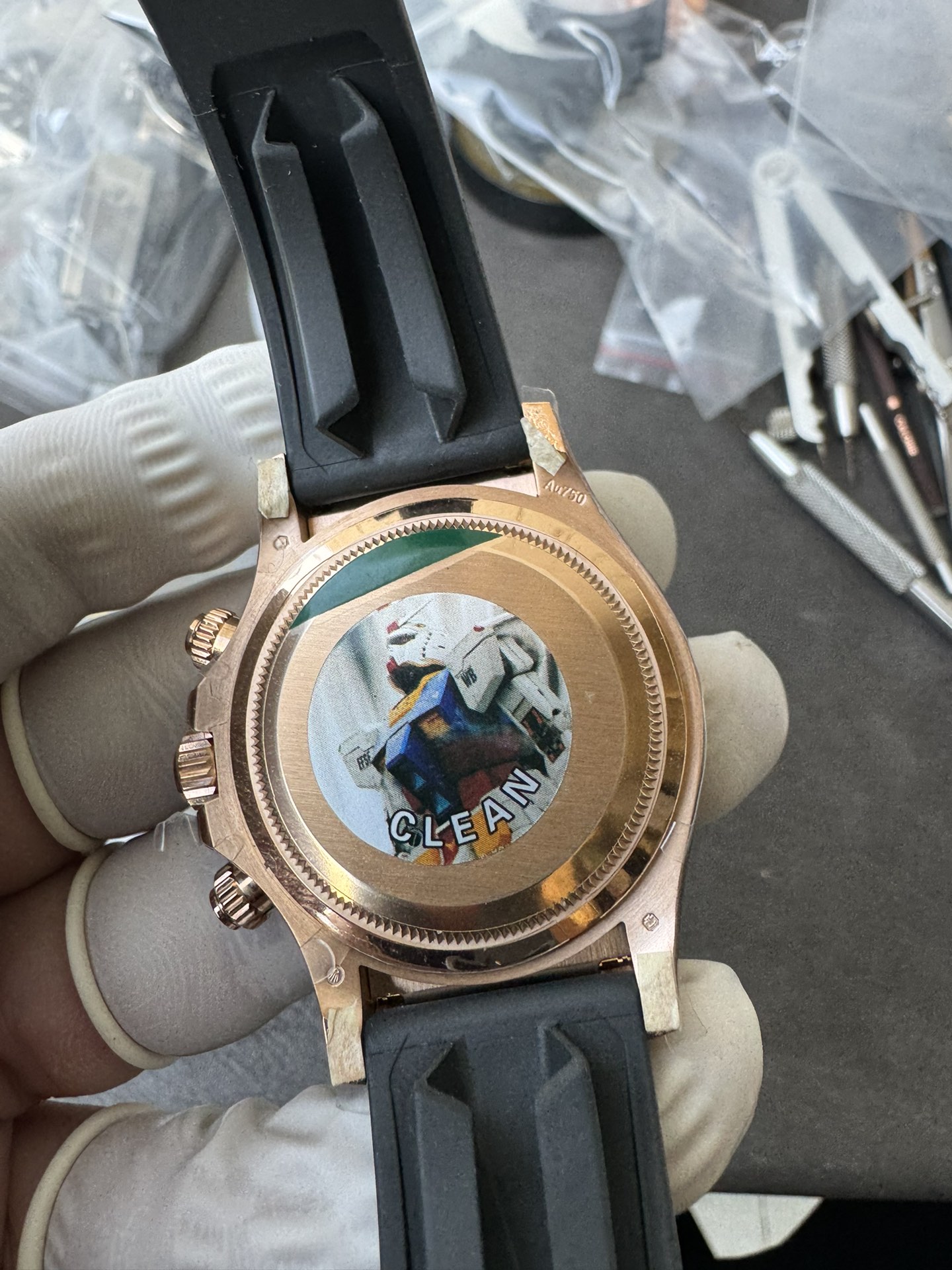 Super Clone Rolex 1:1 Daytona 116515LN Everose Gold Black Dial Ceramic Bezel on Oysterflex 4131 Movement