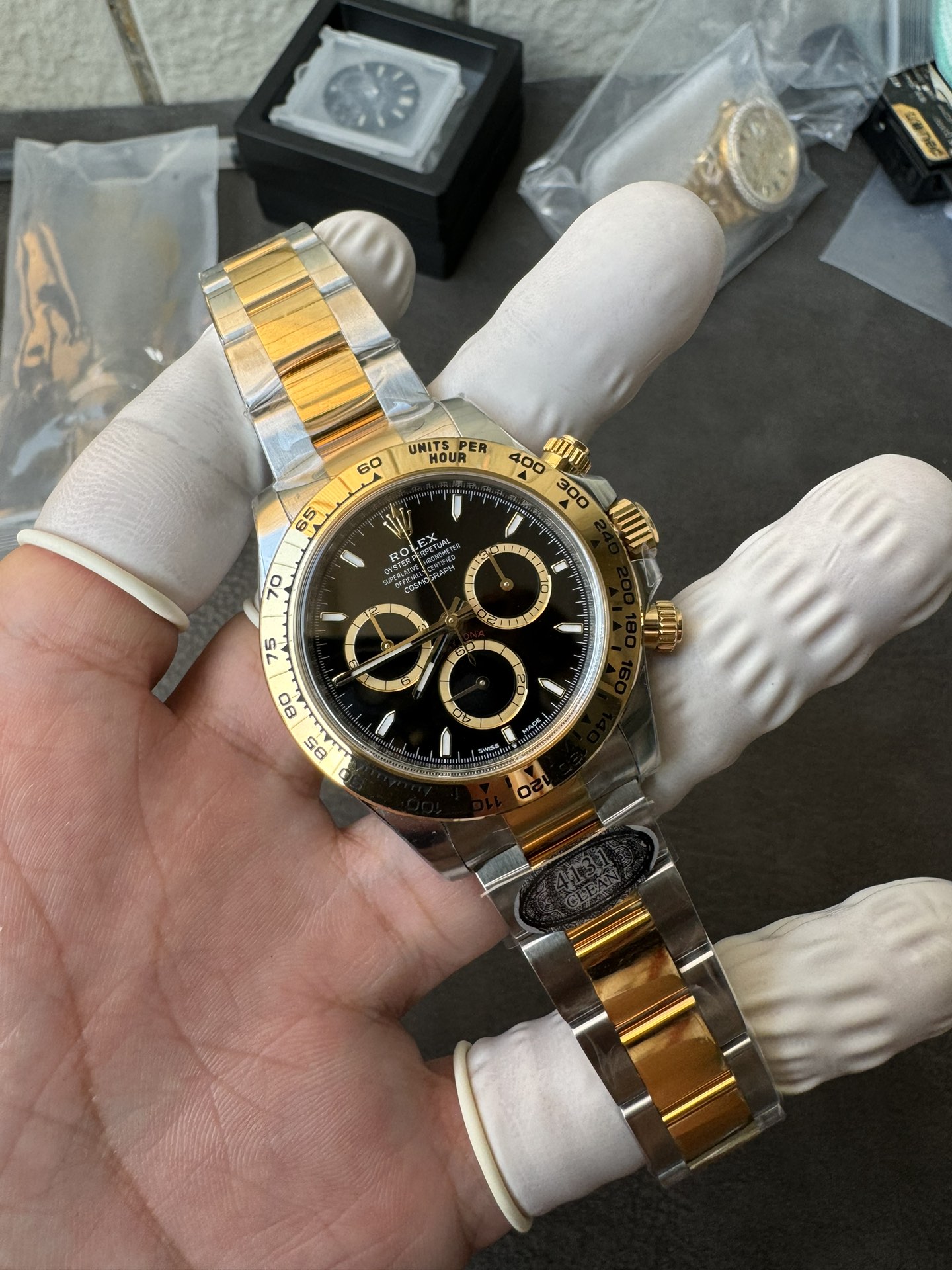 Super Clone Rolex 1:1 Daytona 116503 Black Dial Two-Tone Gold  4131 Movement