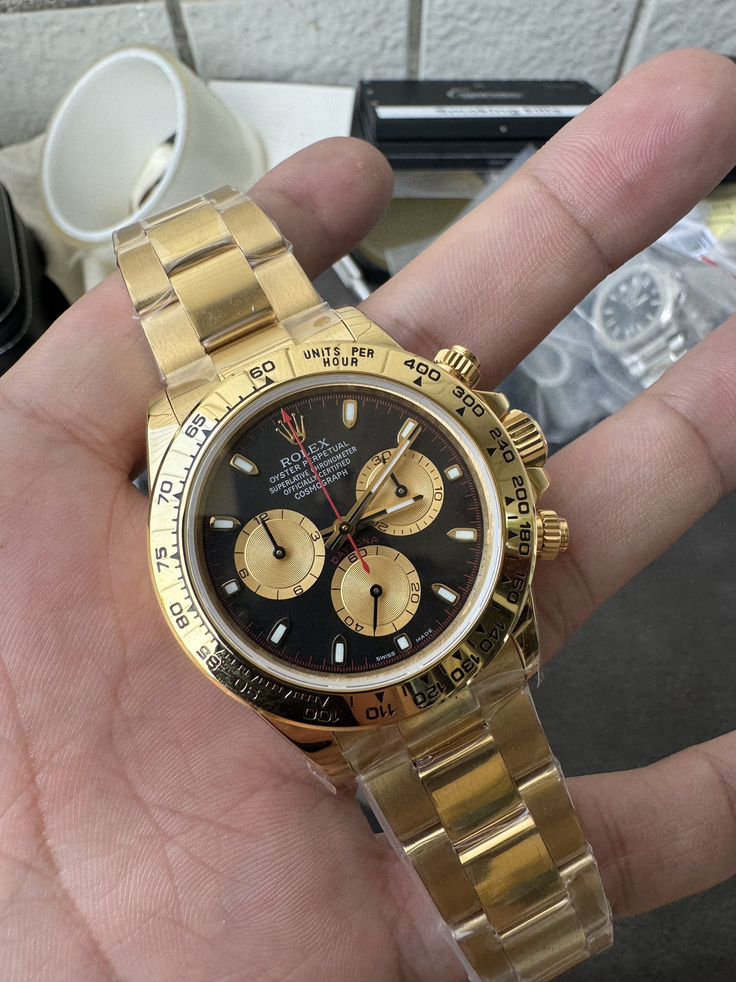 Super Clone Rolex 1:1 Daytona 116528 Paul Newman Dial – Gold Case | 4130 Movement