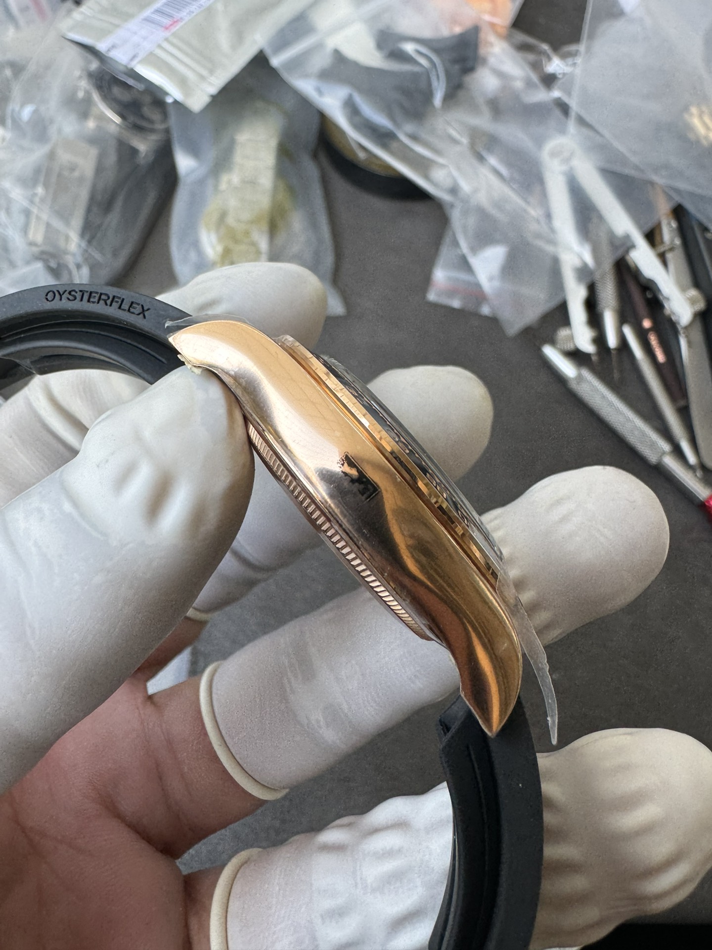 Super Clone Rolex 1:1 Daytona 116515LN Everose Gold Black Dial Ceramic Bezel on Oysterflex 4131 Movement