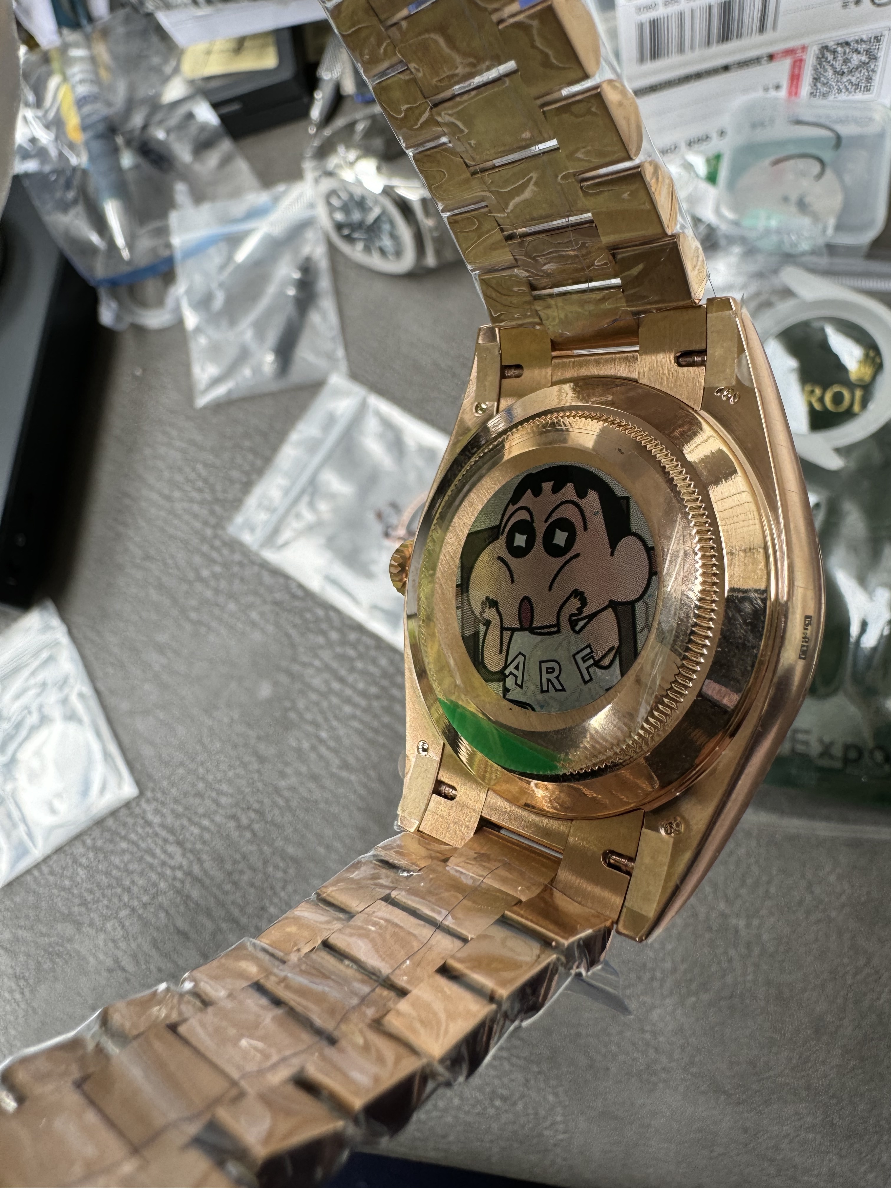 Super Clone Rolex 1:1 Day-Date 228235 Olive Green Dial Diamond Bezel President