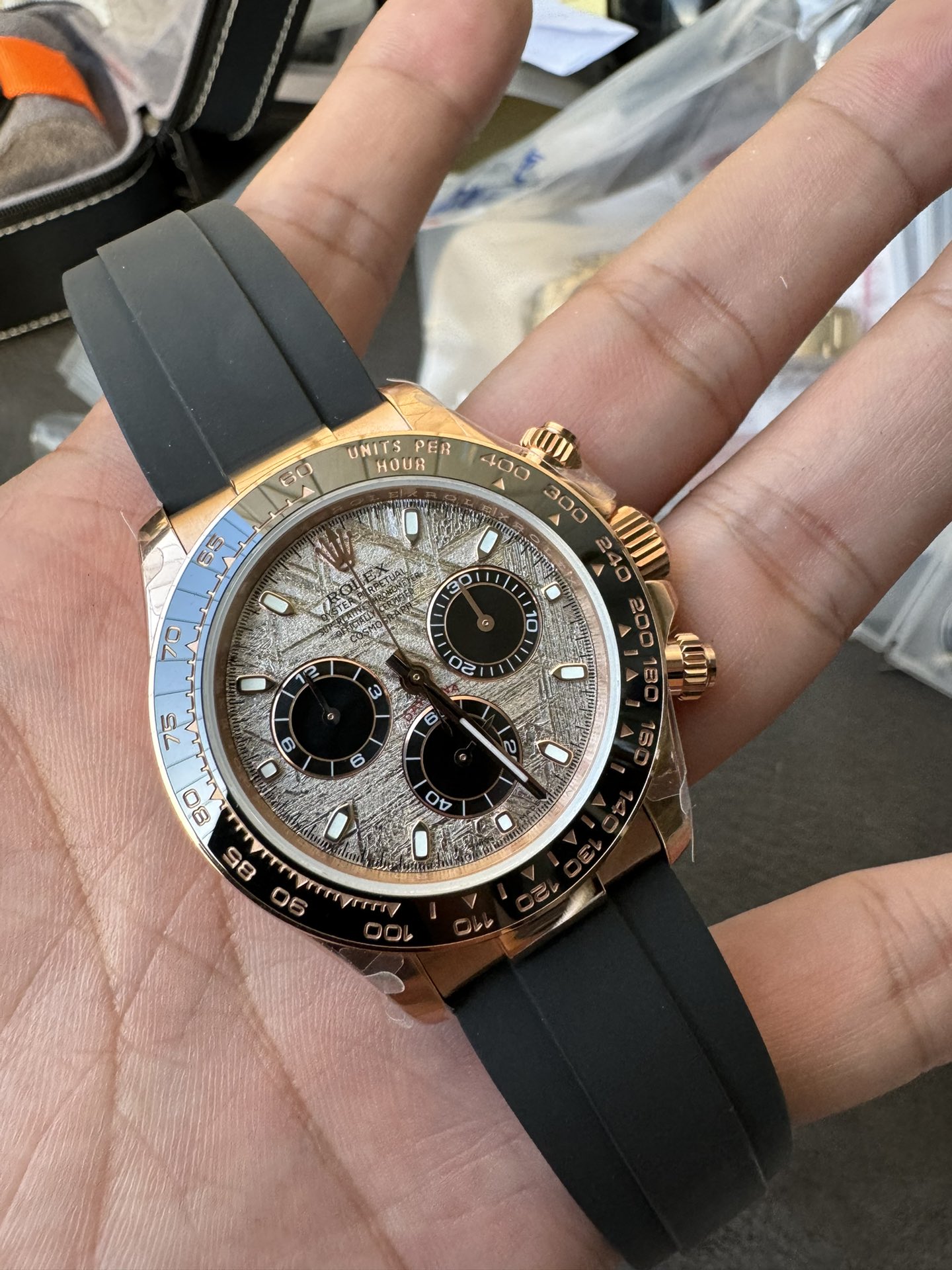 Super Clone Rolex 1:1 Daytona 116515LN Meteorite Dial Everose Gold | 4130 Movement