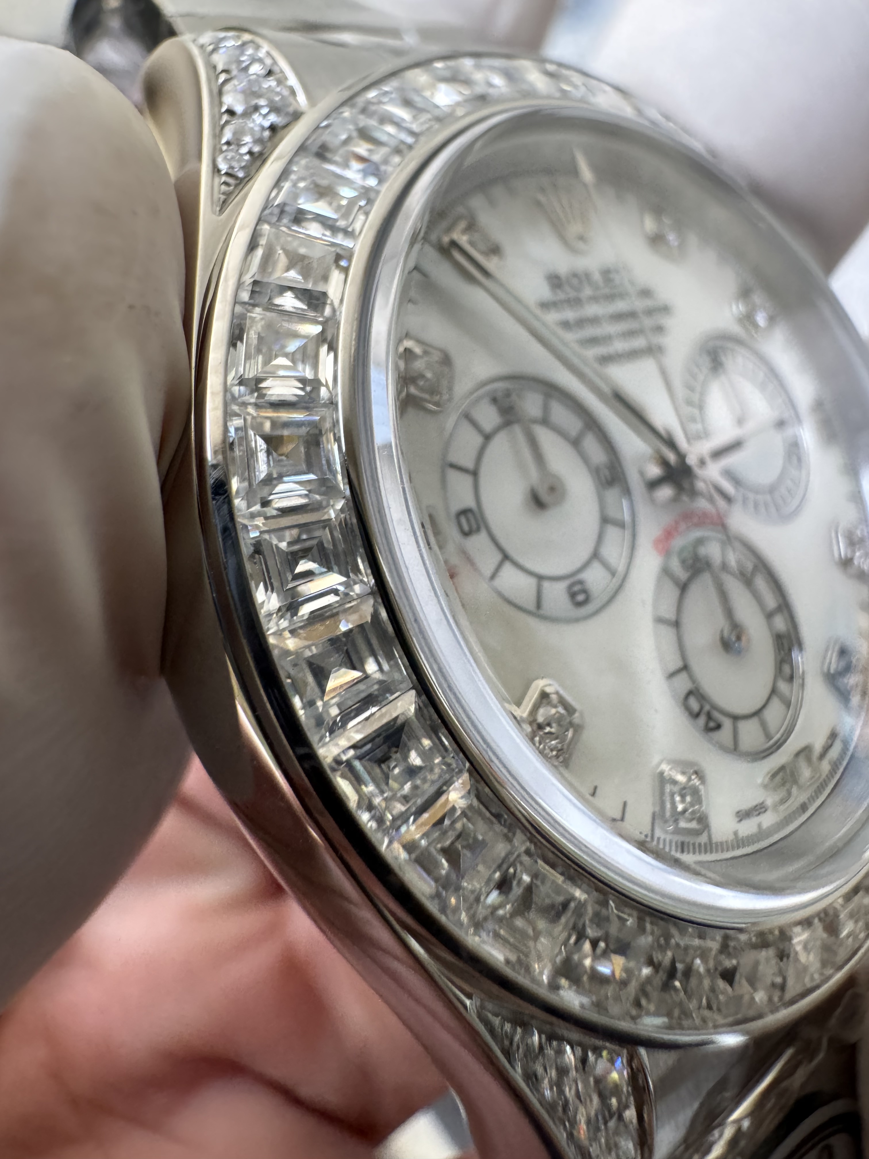 Super Clone Rolex 1:1 Daytona 116599RBR MOP Dial Full Diamond  4130 Movement