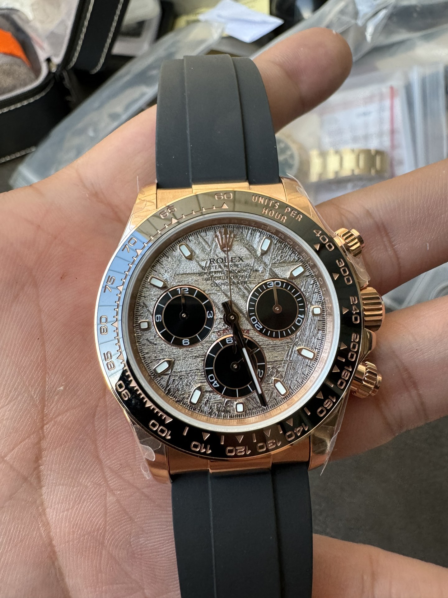 Super Clone Rolex 1:1 Daytona 116515LN Meteorite Dial Everose Gold | 4130 Movement