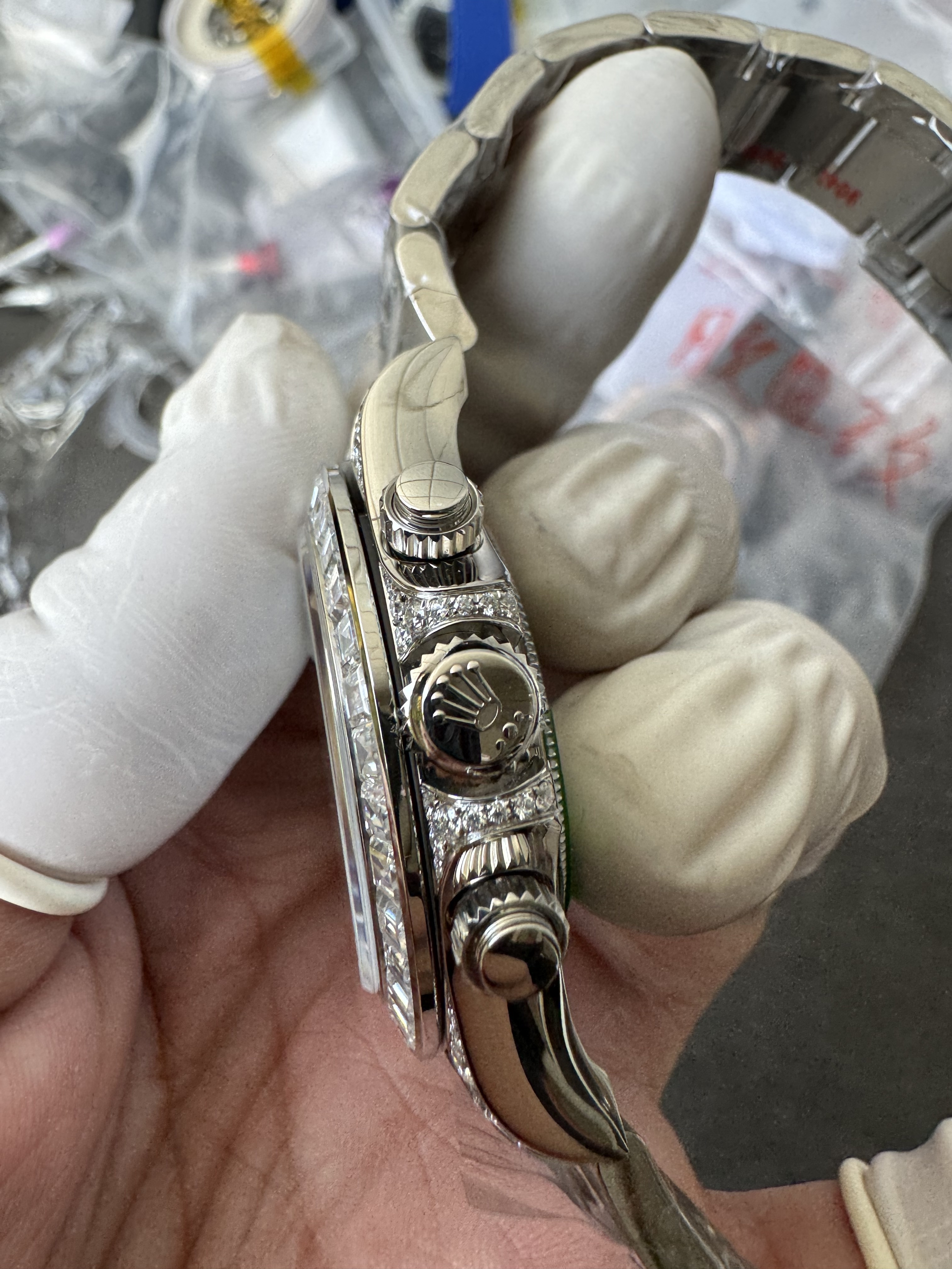 Super Clone Rolex 1:1 Daytona 116599RBR MOP Dial Full Diamond  4130 Movement