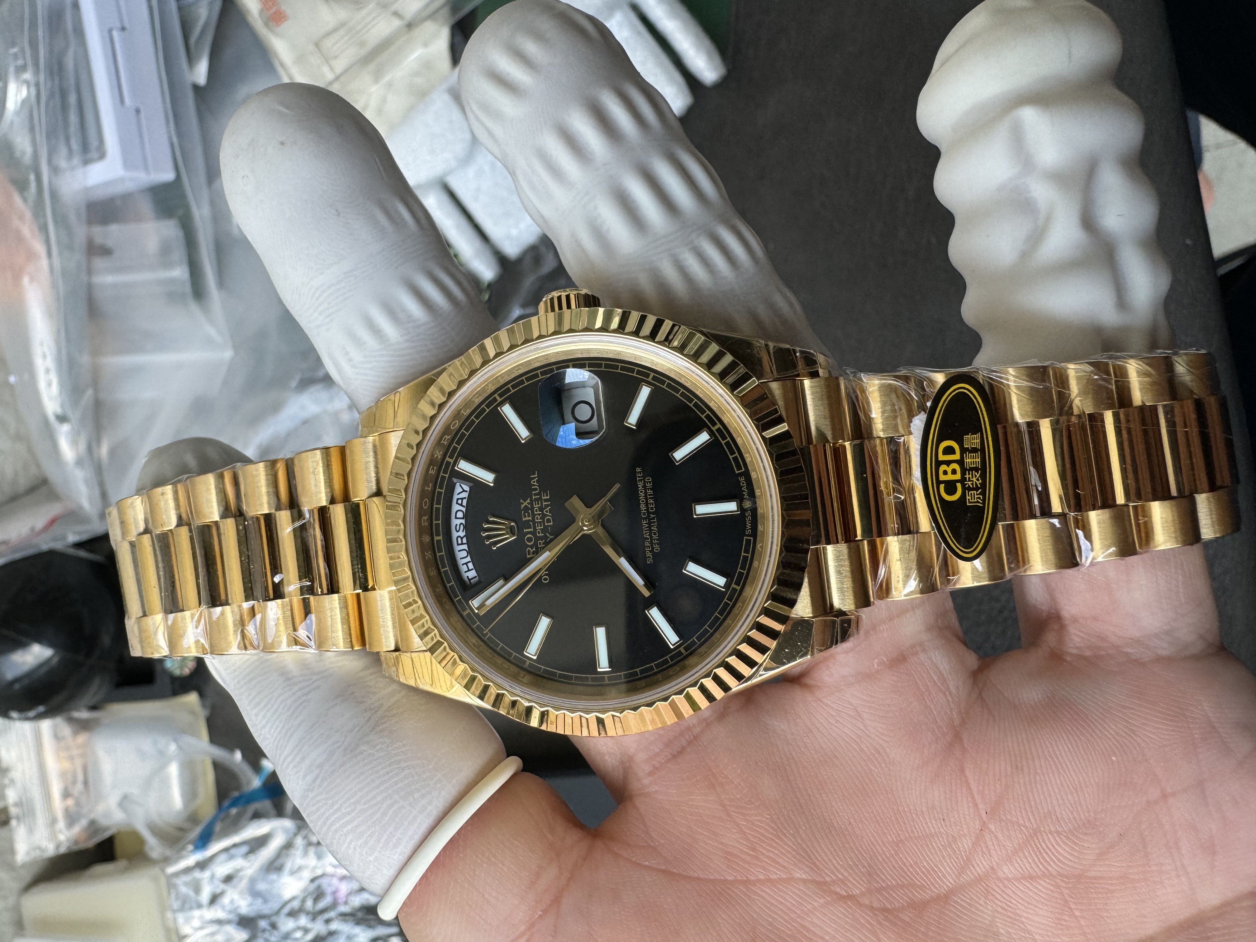 Super Clone Rolex 1:1 Day-Date 228238 Black Dial 40mm President Watch