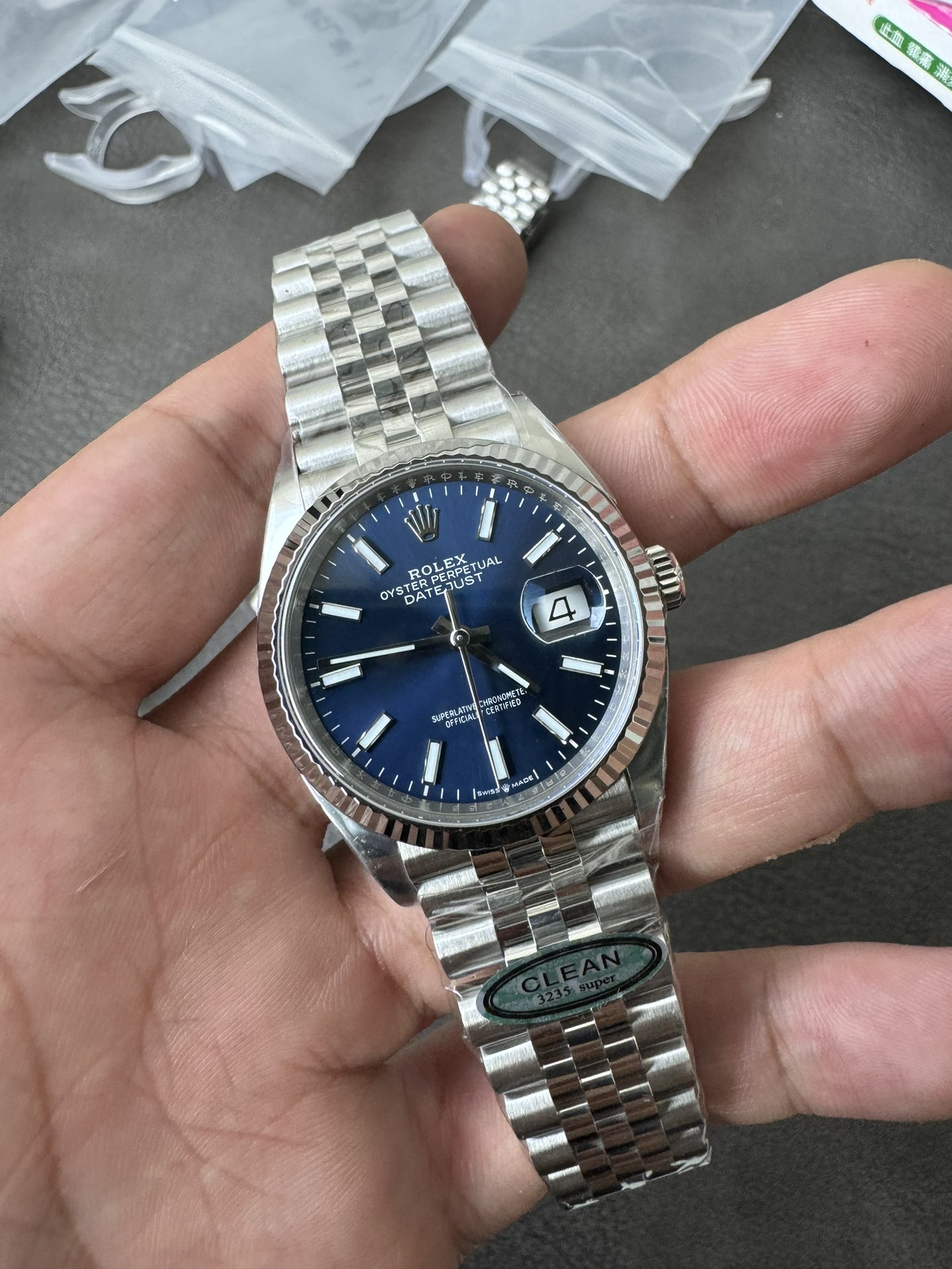 Super Clone 1:1 Rolex Datejust 36MM Blue Dial | 3235 Movement | Jubilee Bracelet