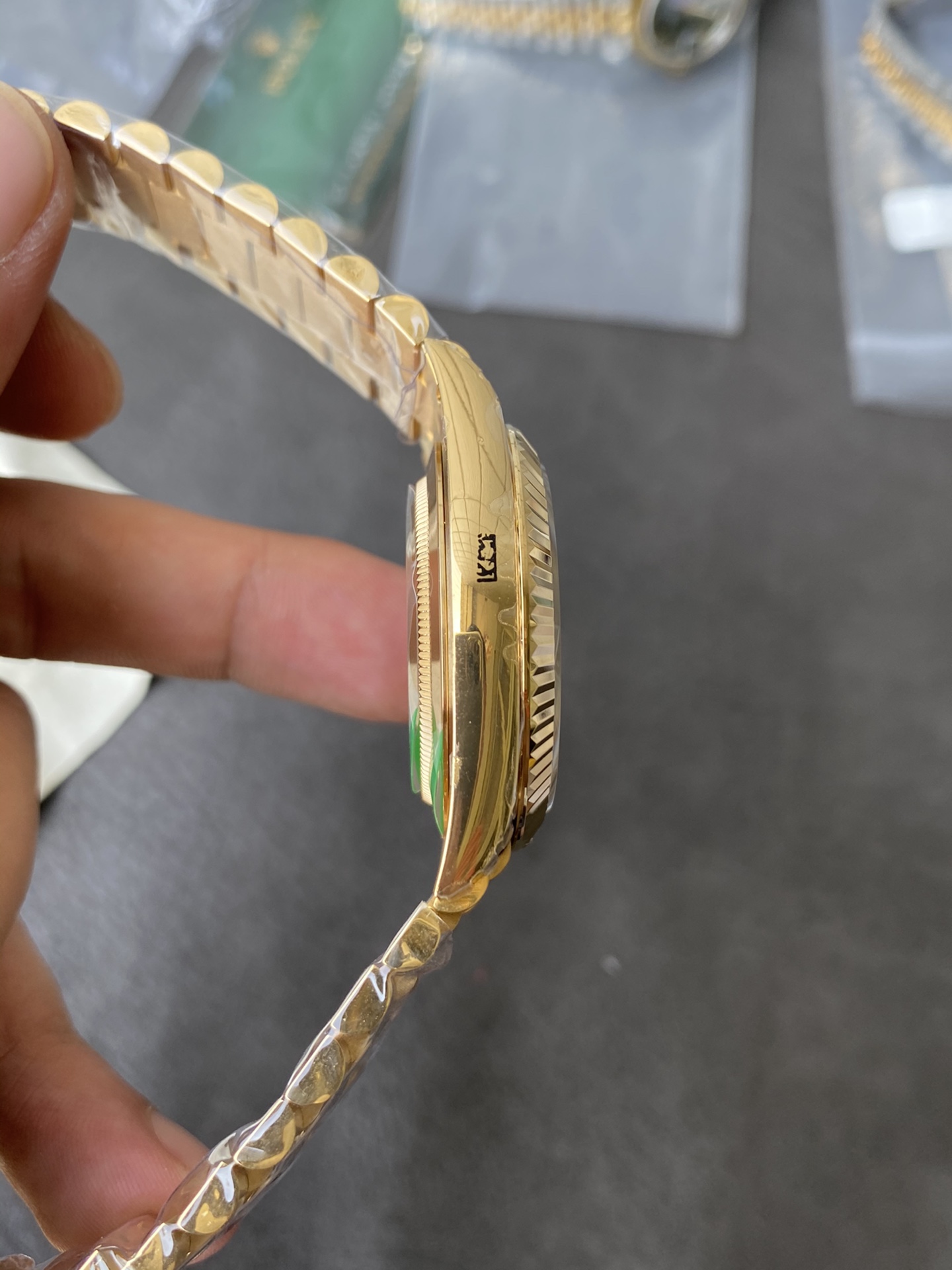 Super Clone Rolex 1:1 Day-Date 40 228238 White Dial Roman Numerals Yellow Gold Watch