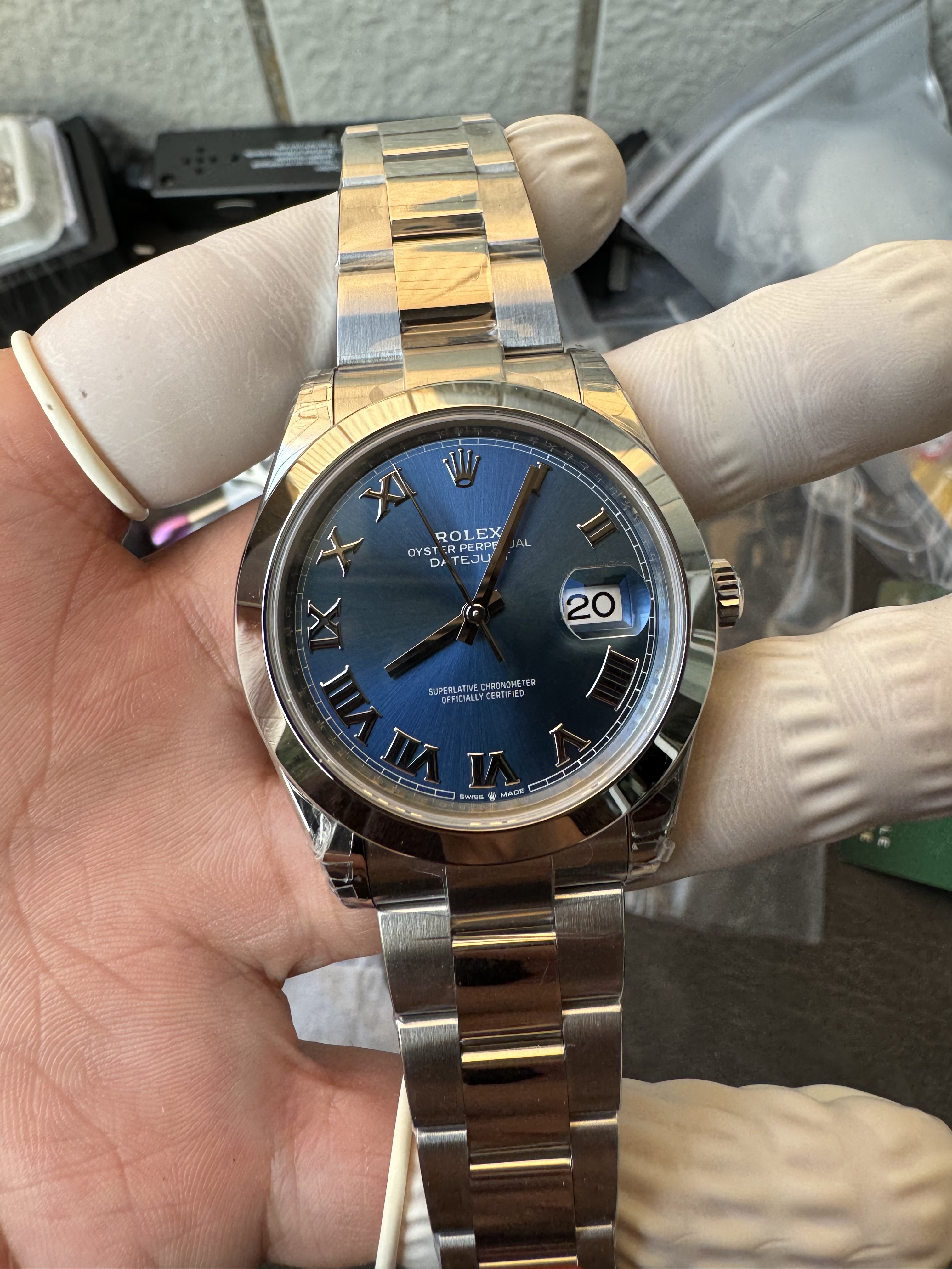 Super Clone 1:1 Rolex Datejust 36mm Blue Roman Dial | 3235 Movement | Oyster Bracelet