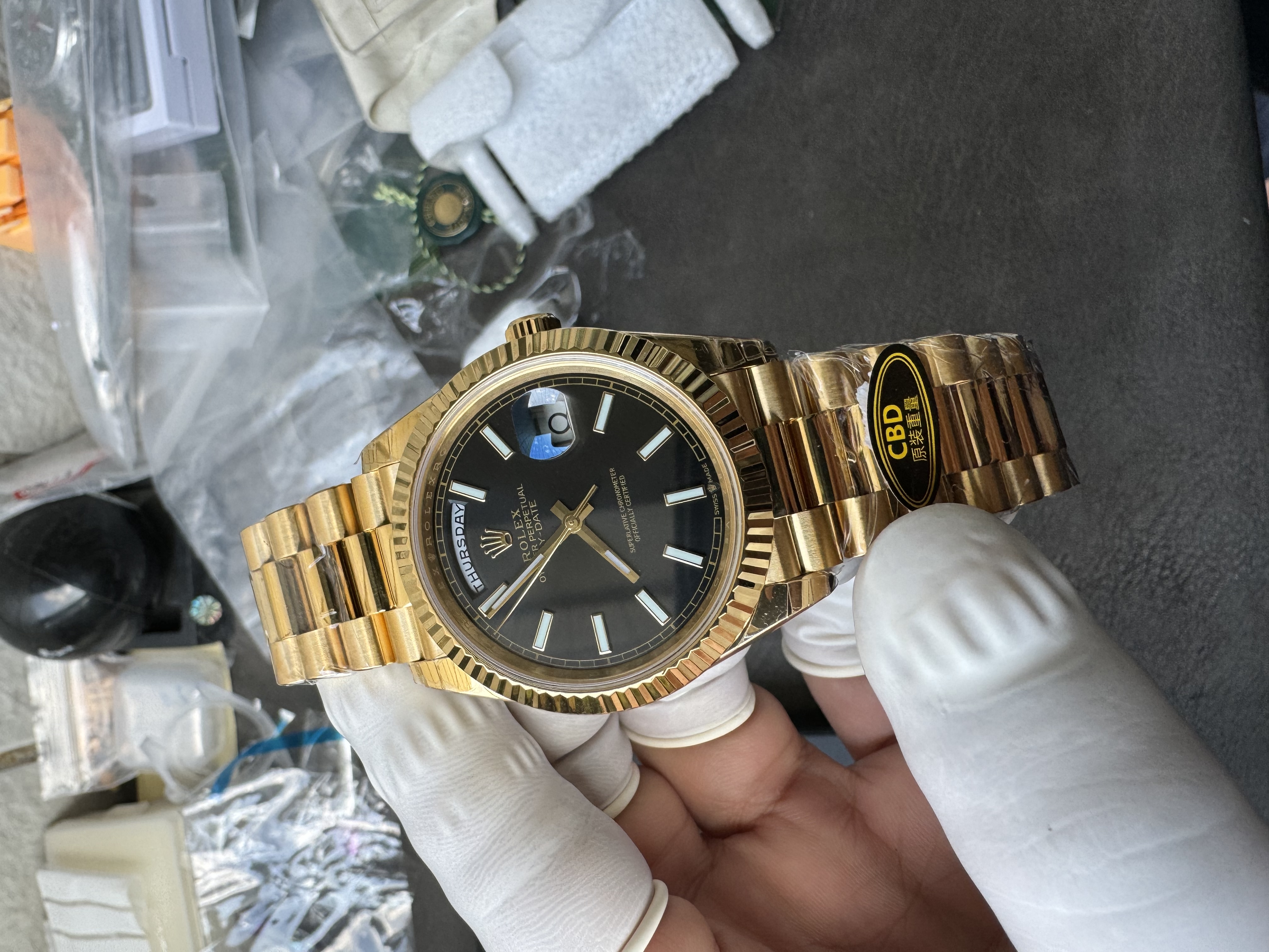 Super Clone Rolex 1:1 Day-Date 228238 Black Dial 40mm President Watch