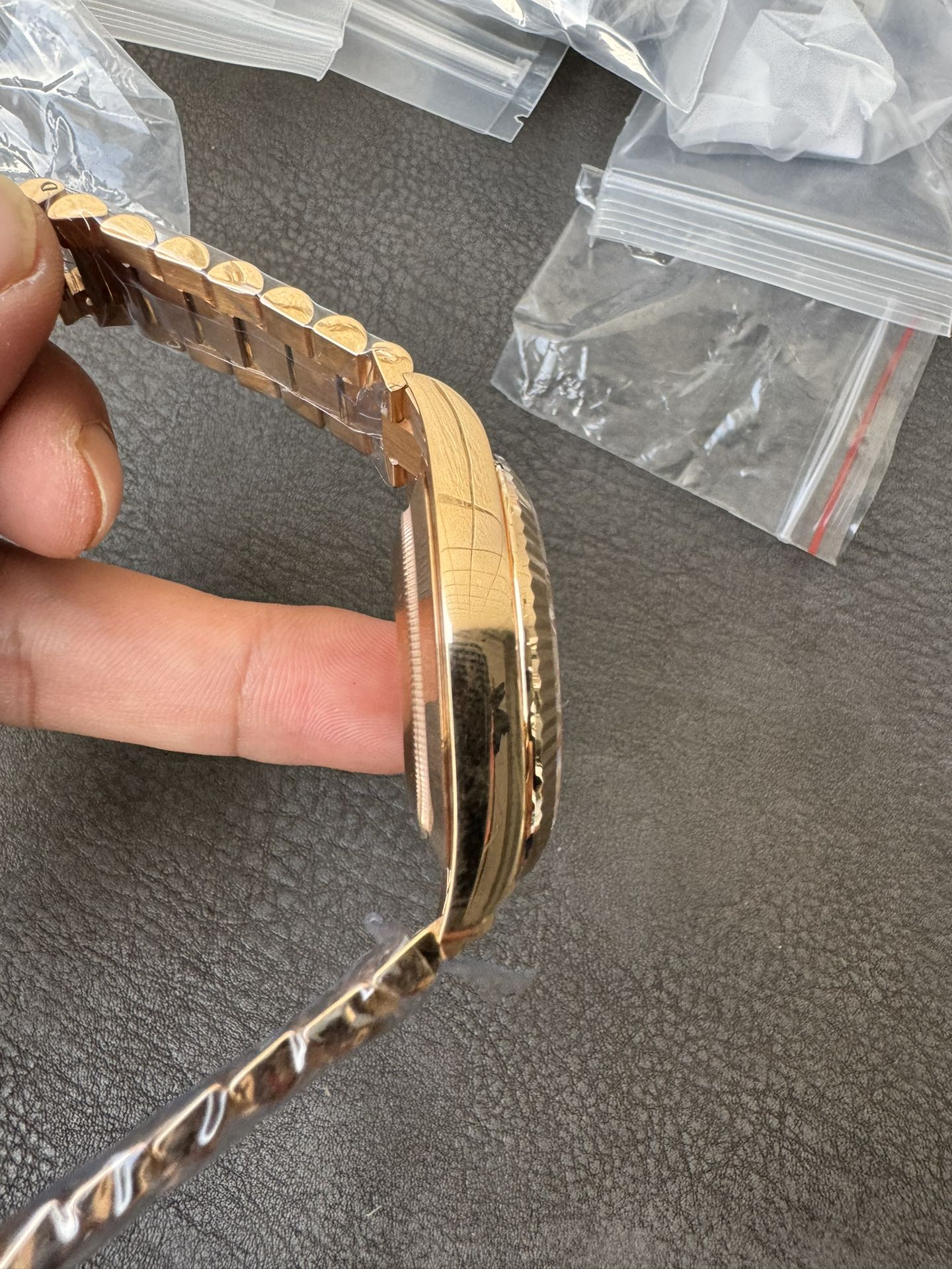 Super Clone Rolex 1:1 Day-Date 40 228235 Olive Green Roman Dial Rose Gold Watch