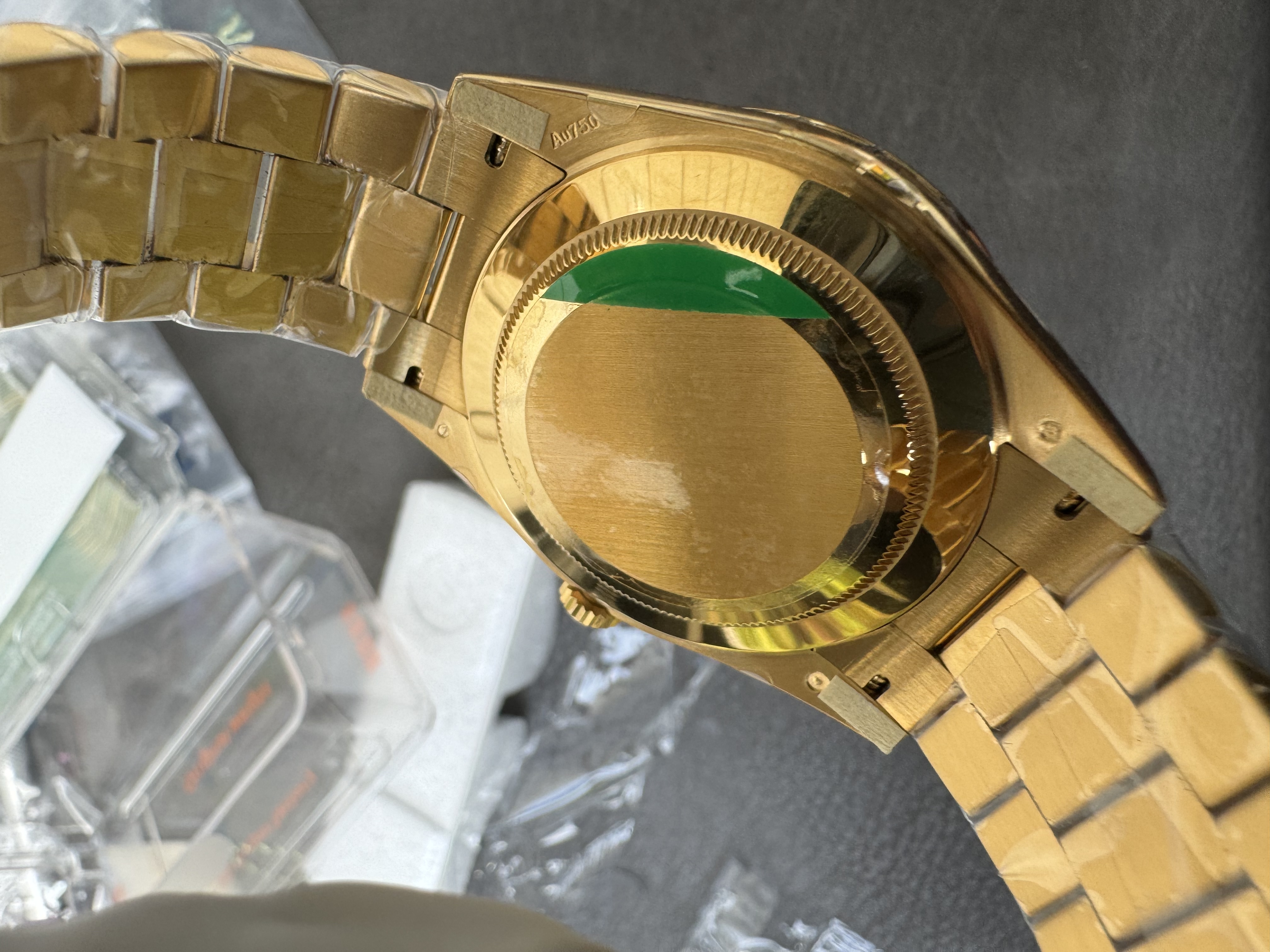 Super Clone Rolex 1:1 Day-Date 228238 Stripe Gold Dial 40mm President Watch