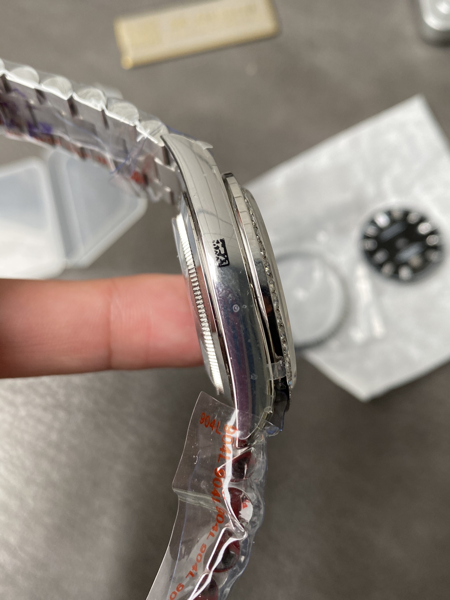 Super Clone Rolex 1:1 Day-Date 40 228239 Meteorite Dial Diamond Bezel Platinum Watch