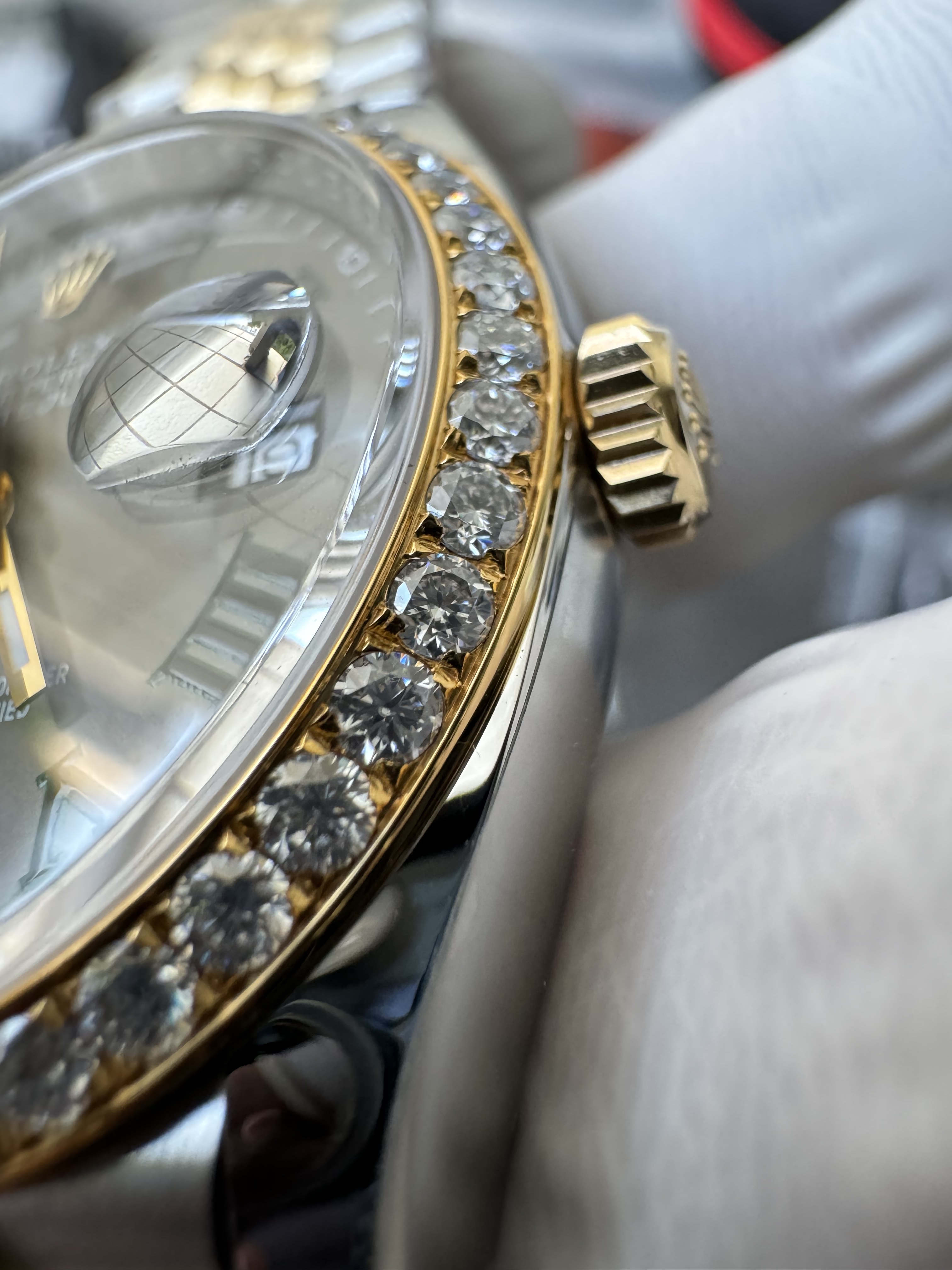 Super Clone 1:1 Rolex Datejust 36mm Olive Green Roman Dial Diamond Bezel – Ref. m126233 | 3235 Movement | Two-Tone Jubilee Bracelet