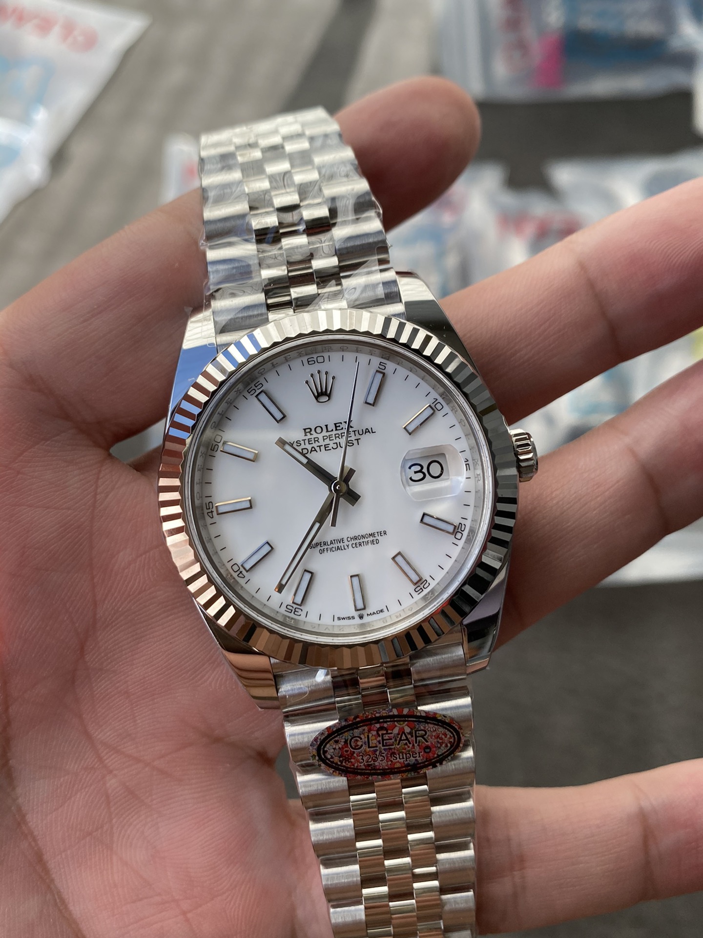 Super Clone Rolex 1:1 Datejust 41mm White Dial Jubilee Bracelet – 3235 Movement