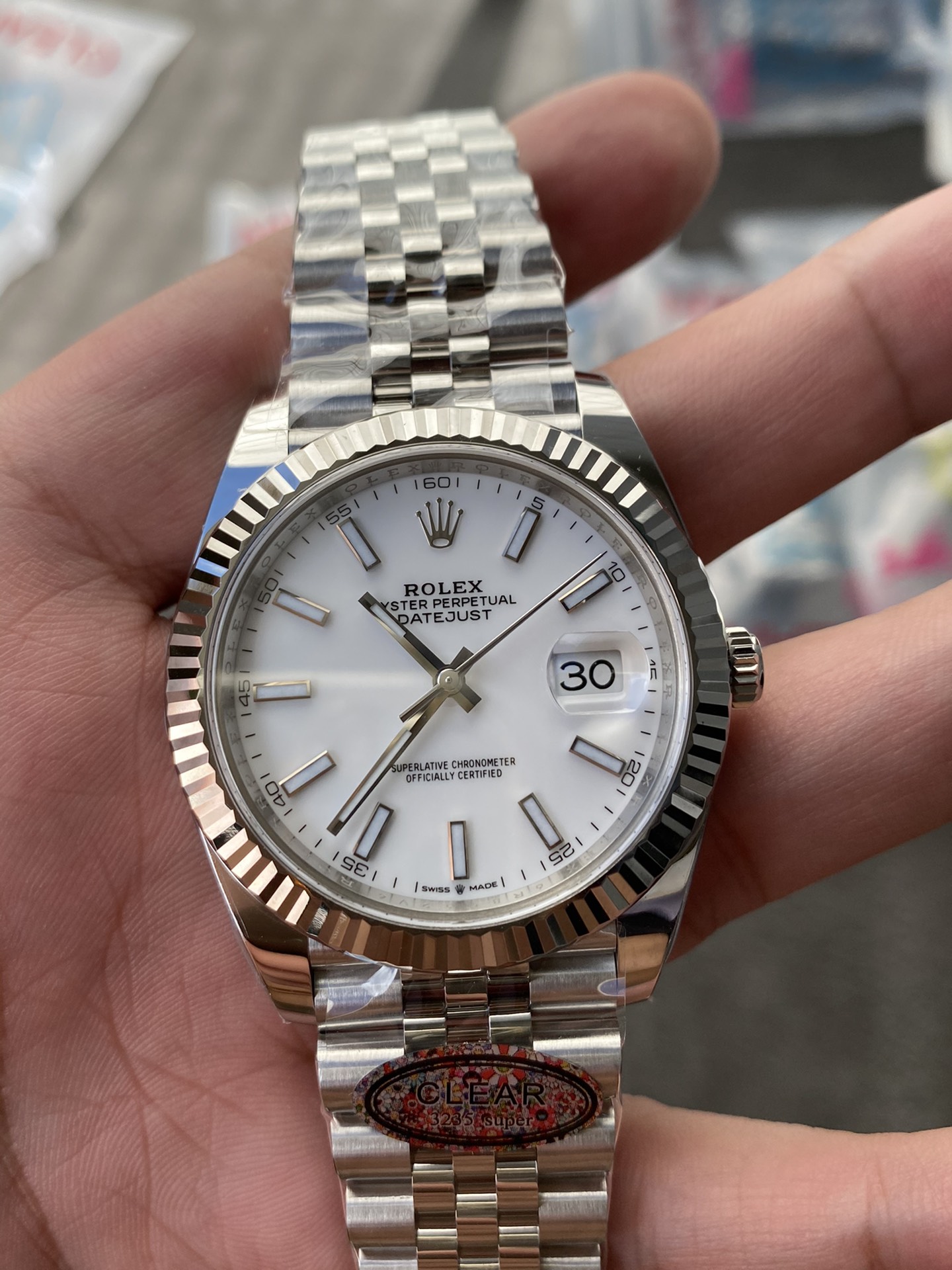 Super Clone Rolex 1:1 Datejust 41mm White Dial Jubilee Bracelet – 3235 Movement