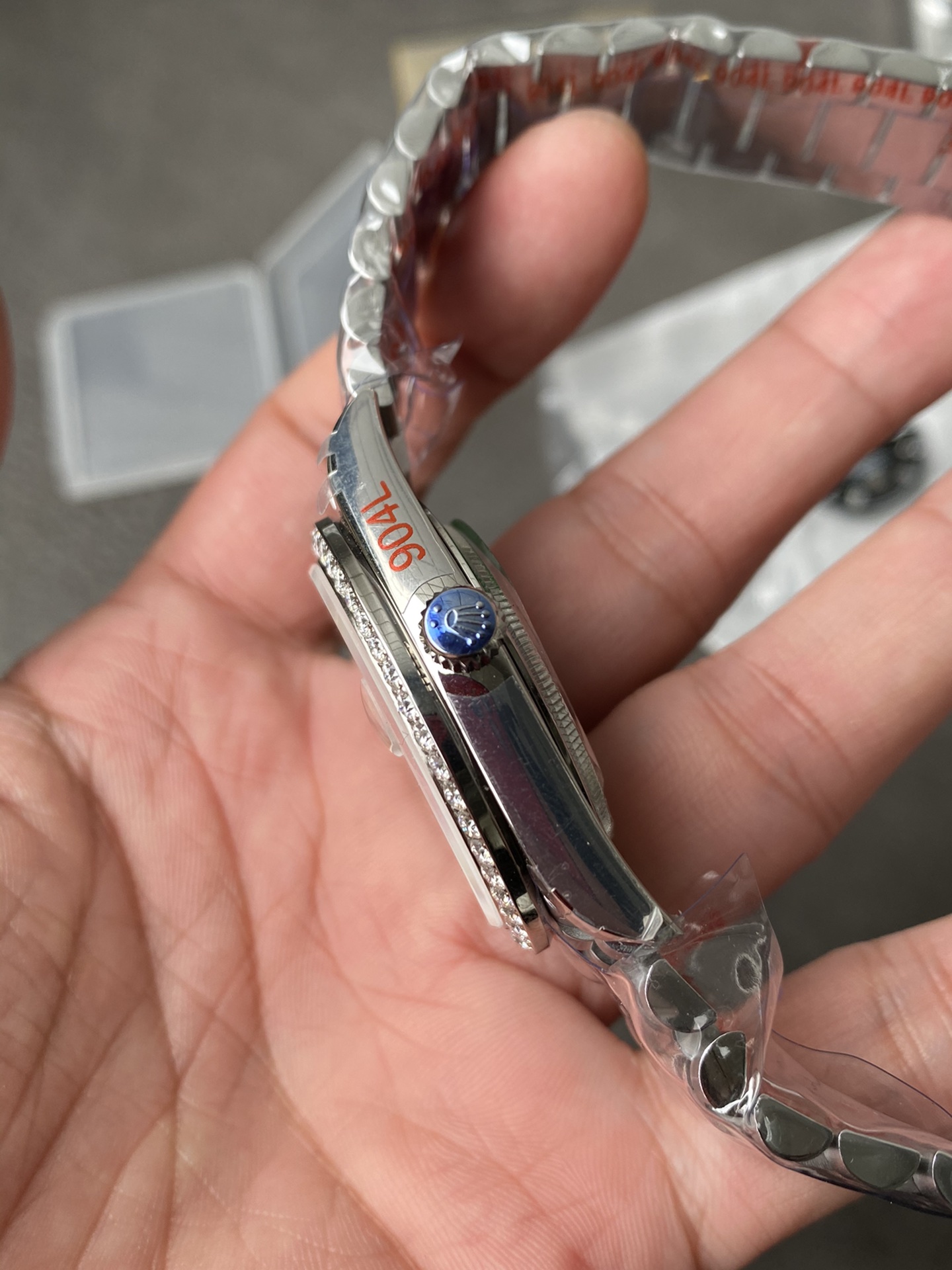 Super Clone Rolex 1:1 Day-Date 40 228239 Meteorite Dial Diamond Bezel Platinum Watch