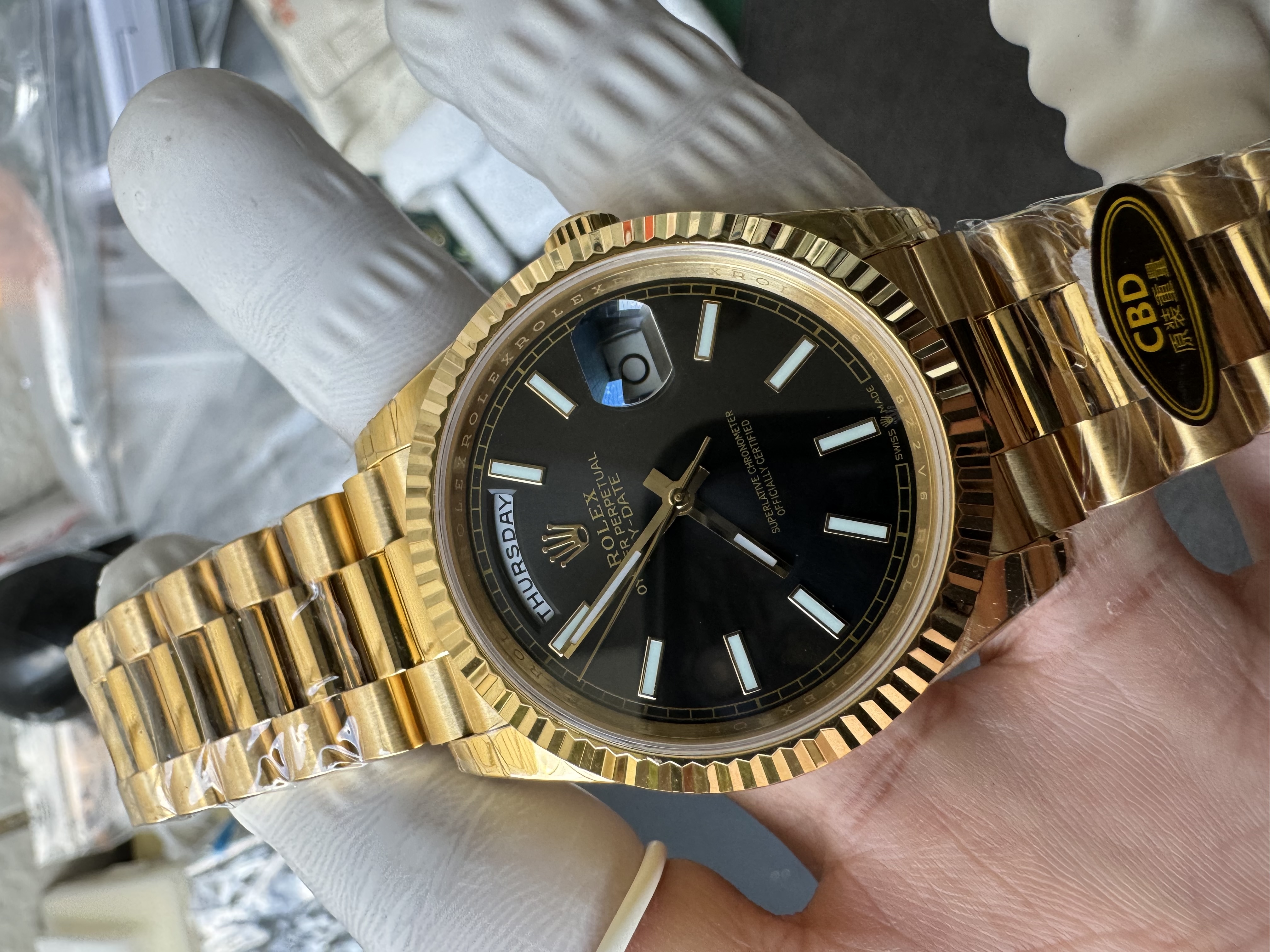 Super Clone Rolex 1:1 Day-Date 228238 Black Dial 40mm President Watch