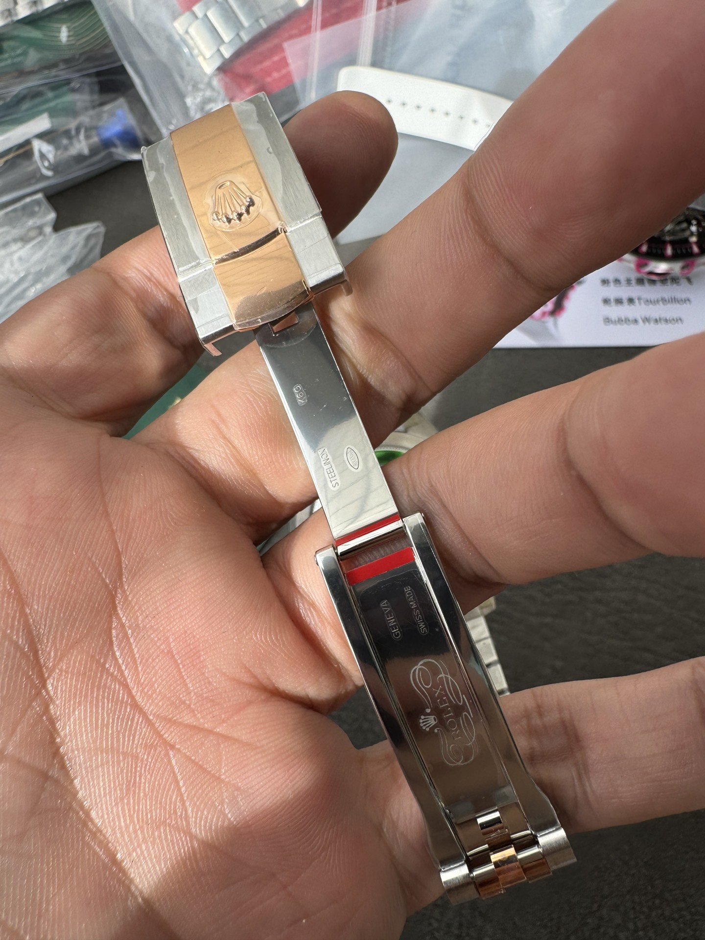 Super Clone Rolex 1:1 Datejust 126231 3235 Movement – Grey Brick Pattern Dial & Rose Gold Two-Tone Jubilee Bracelet