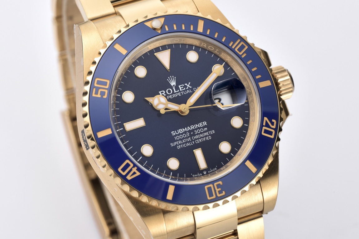 Rolex Submariner M116618LB Full Yellow Gold with Blue Dial Super Clone