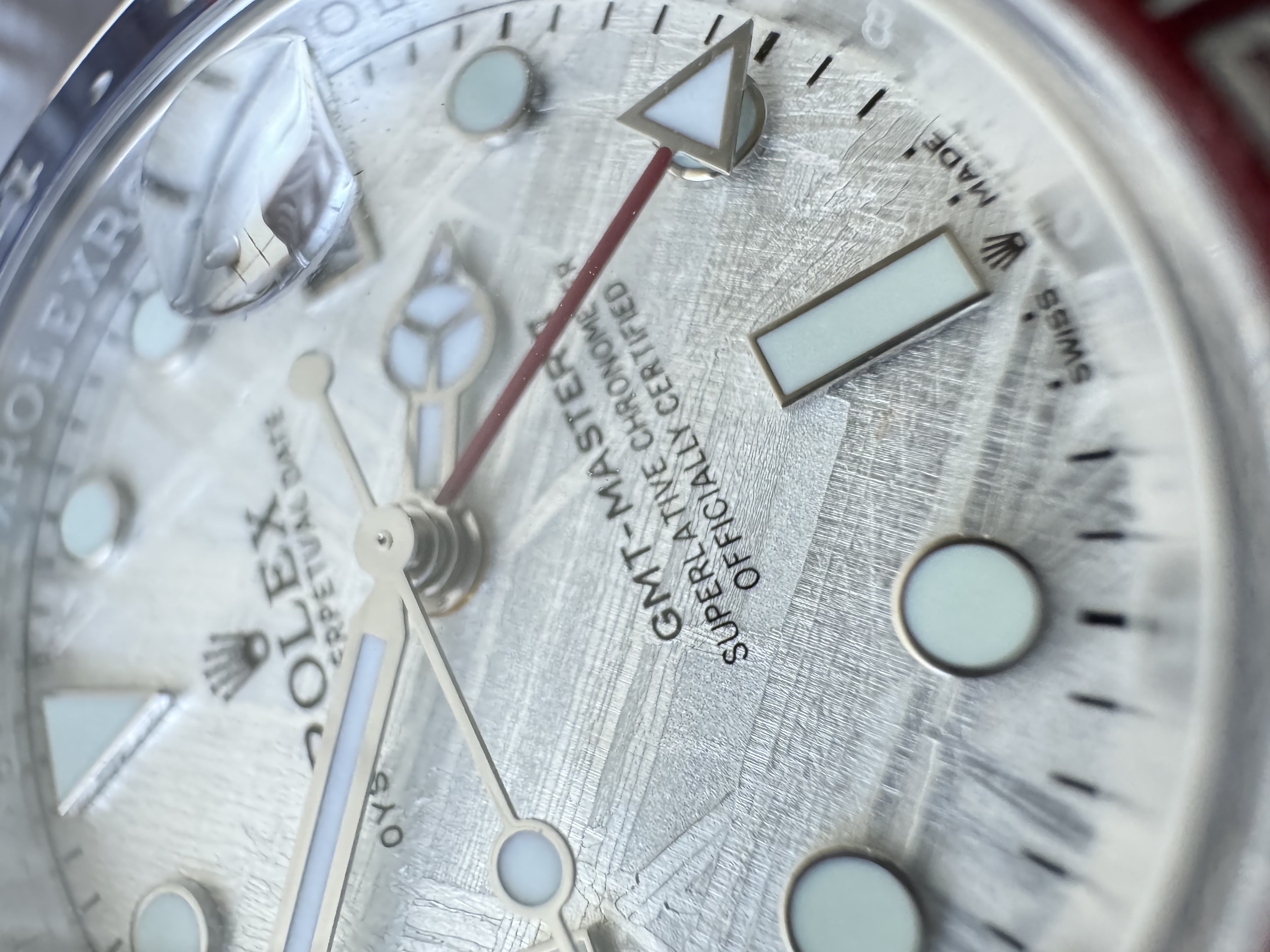 Rolex GMT-Master II White Gold M126719BLRO-0002 Meteorite dial 'Pepsi' on Oyster Super Clone (Gain weight)