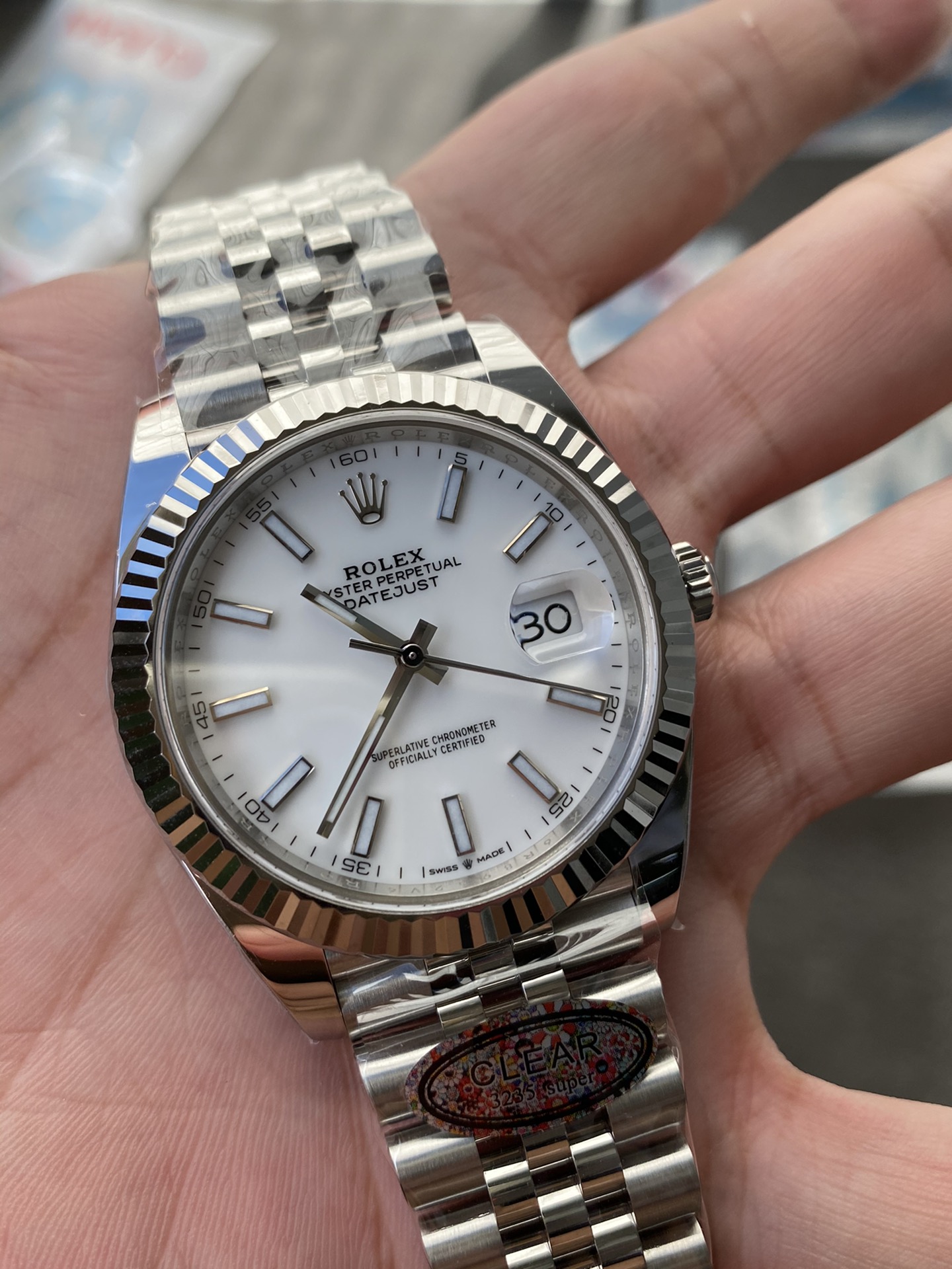 Super Clone Rolex 1:1 Datejust 41mm White Dial Jubilee Bracelet – 3235 Movement