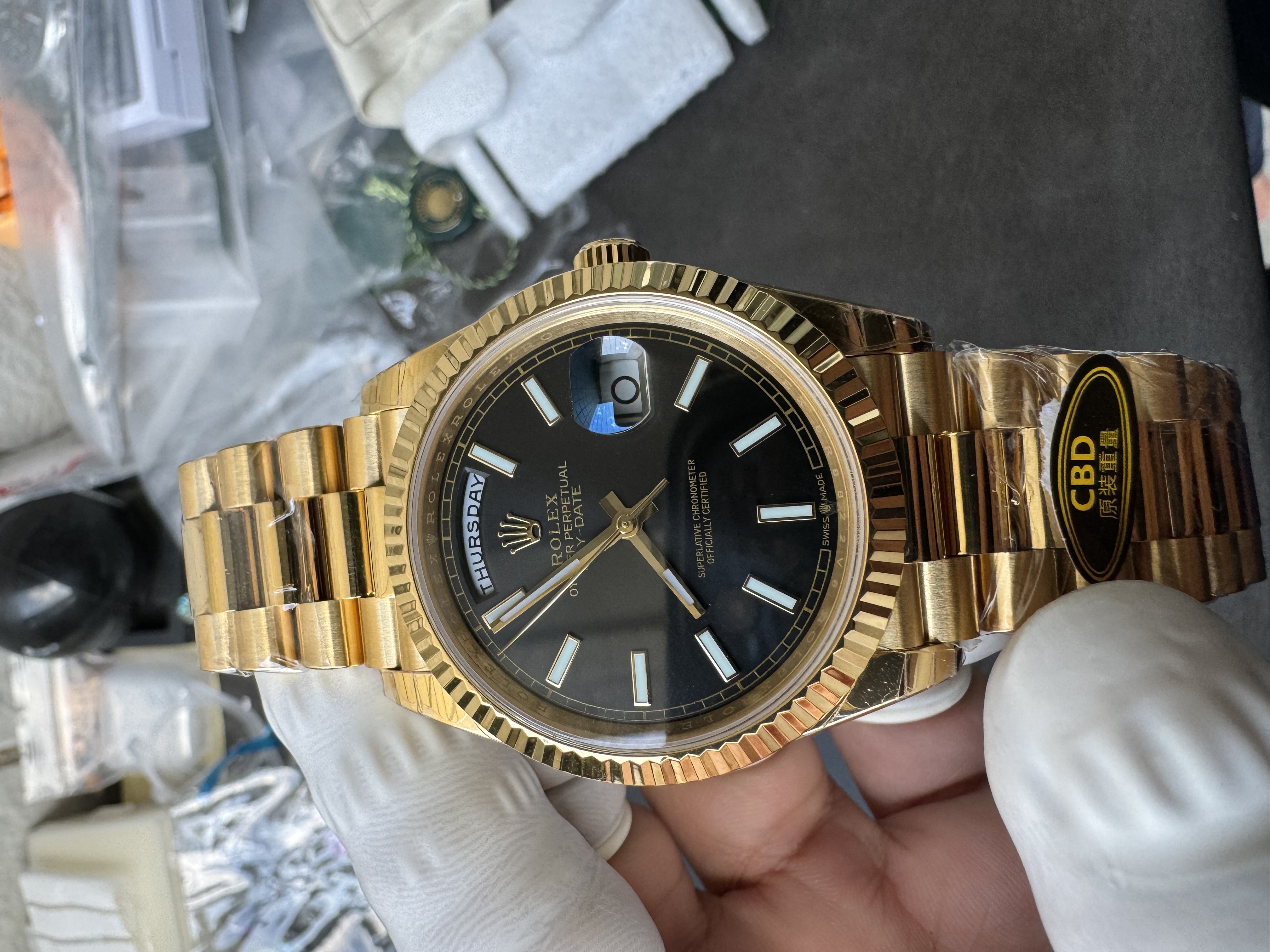 Super Clone Rolex 1:1 Day-Date 228238 Black Dial 40mm President Watch