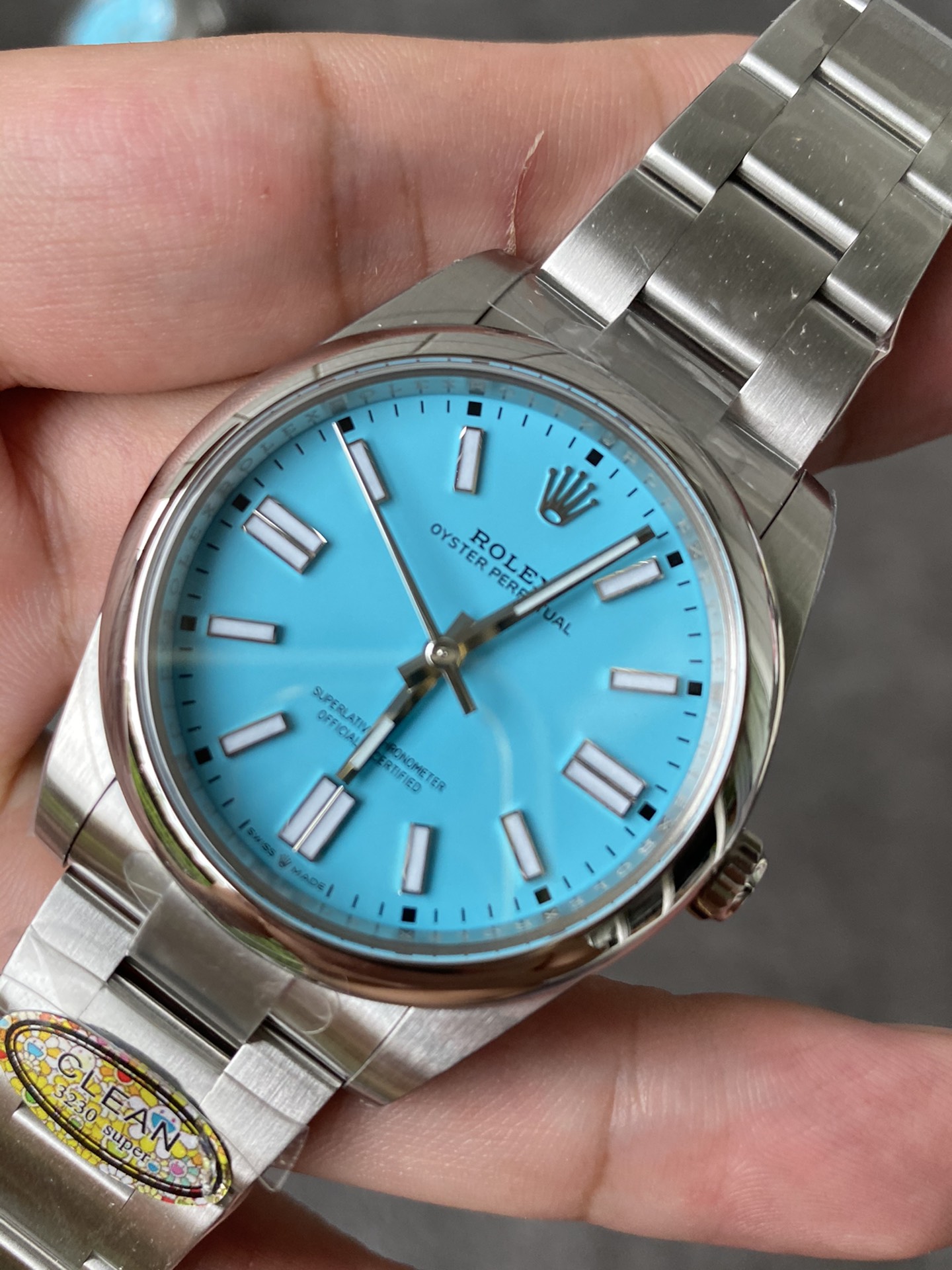 Super Clone Rolex 1:1 Oyster Perpetual 41mm Tiffany Blue Dial – 3230 Movement