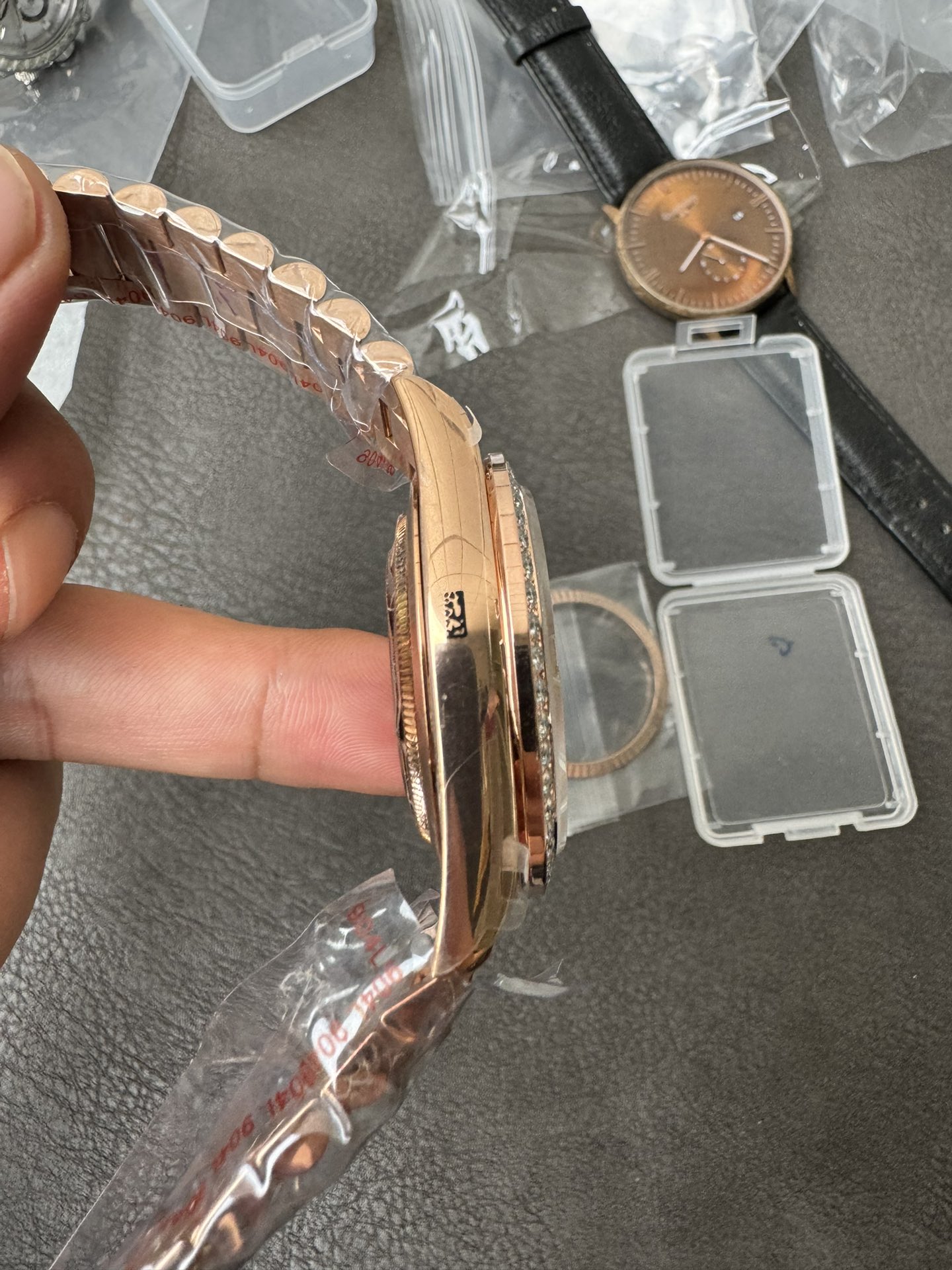 Super Clone Rolex 1:1 Day-Date 40 228345RBR Black Dial Diamond Bezel Roman Markers Watch