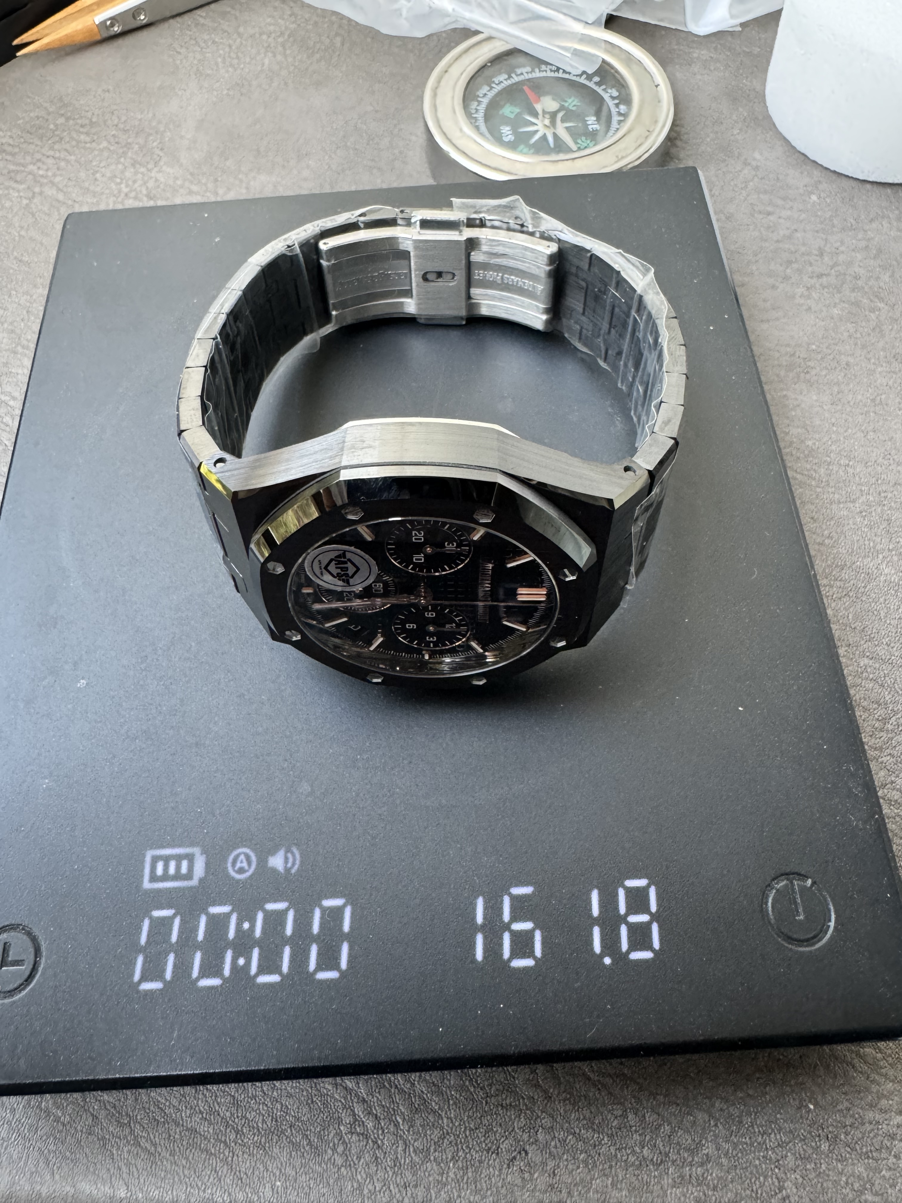 Super Clone Audemars Piguet 1:1 Royal Oak Chronograph 26240 Watches – 41mm Full Black Ceramic with Black “Grande Tapisserie” Dial