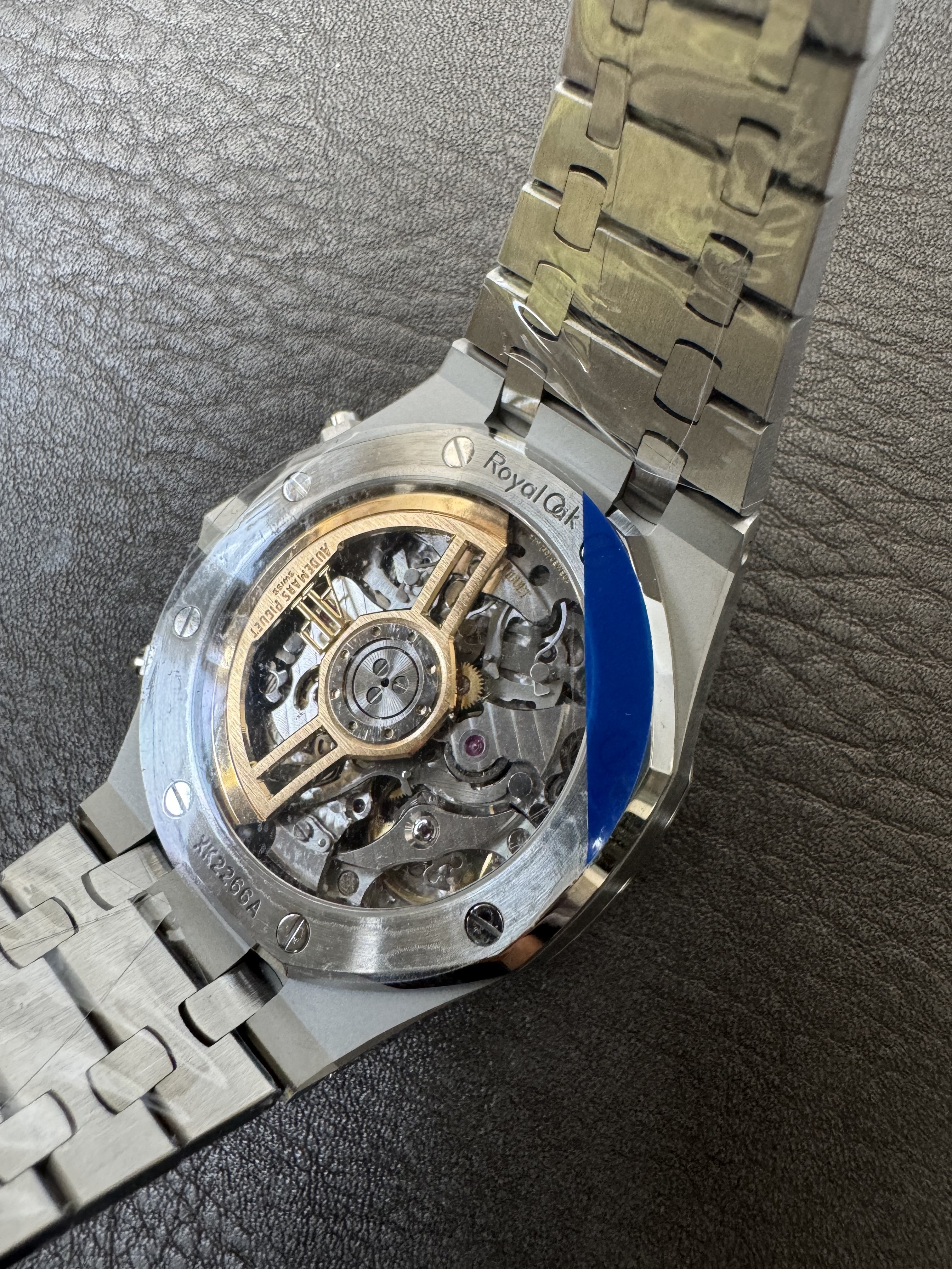 Super Clone Audemars Piguet 1:1 Royal Oak Chronograph 26240ST Watches – 41mm Steel with Blue “Grande Tapisserie” Dial