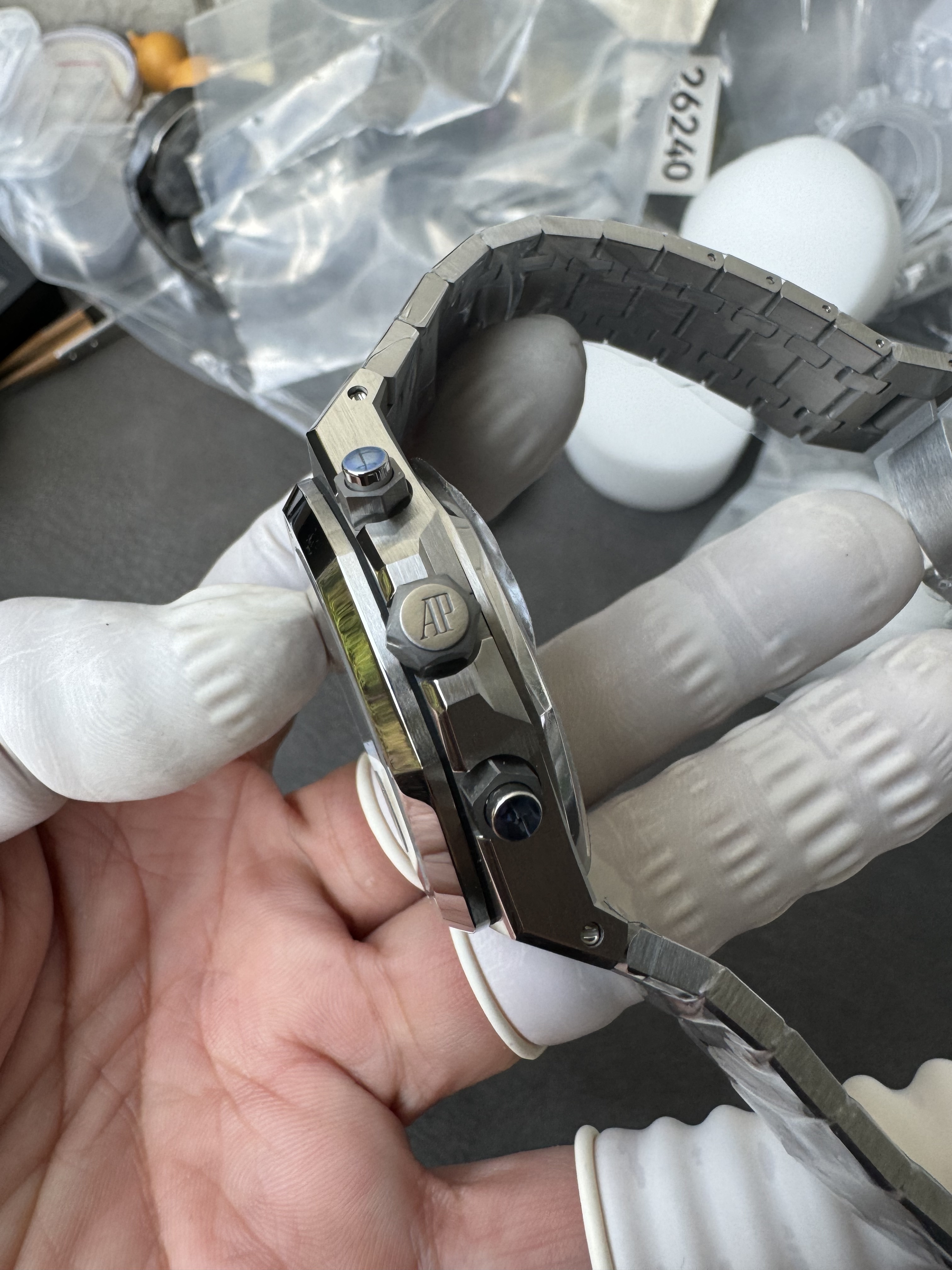 Super Clone Audemars Piguet 1:1 Royal Oak Chronograph 26240ST Watches – 41mm Steel with Blue “Grande Tapisserie” Dial