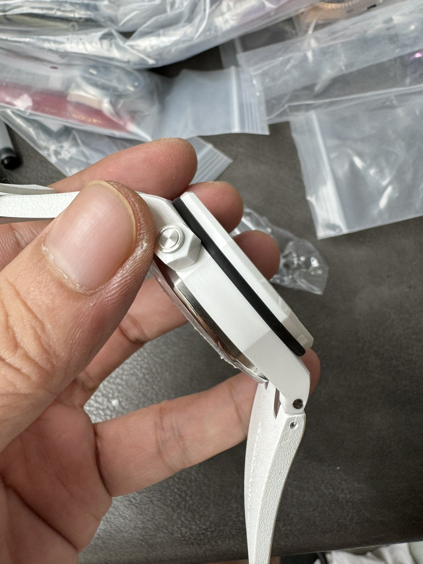 Super Clone Audemars Piguet 1:1 Royal Oak Offshore Diver 15707CB Watches – 42mm White Ceramic with White Dial