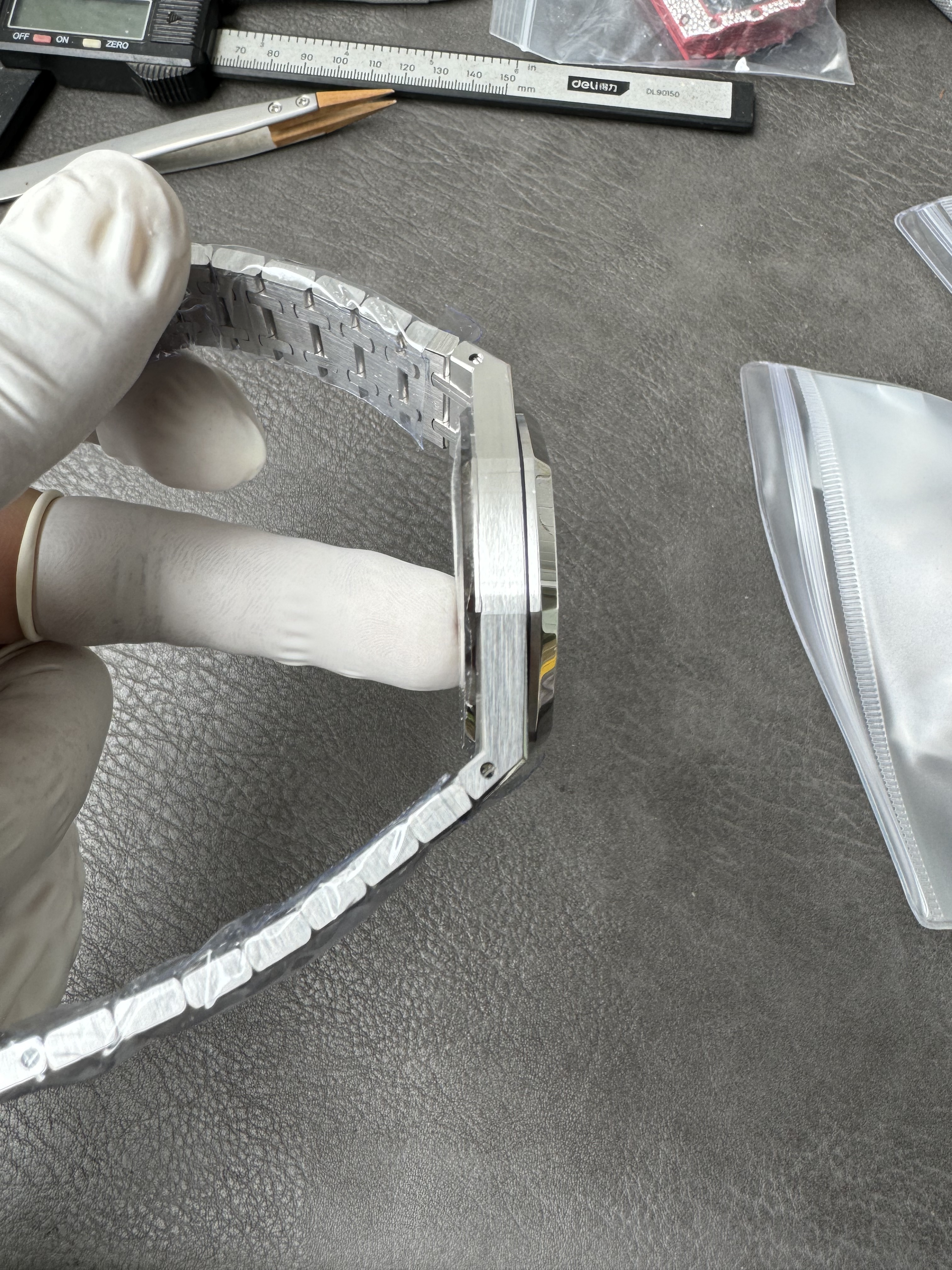 Super Clone Audemars Piguet 1:1 Royal Oak Double Balance Wheel Openworked 15407ST – Frosted White Gold Style – 41mm Watches