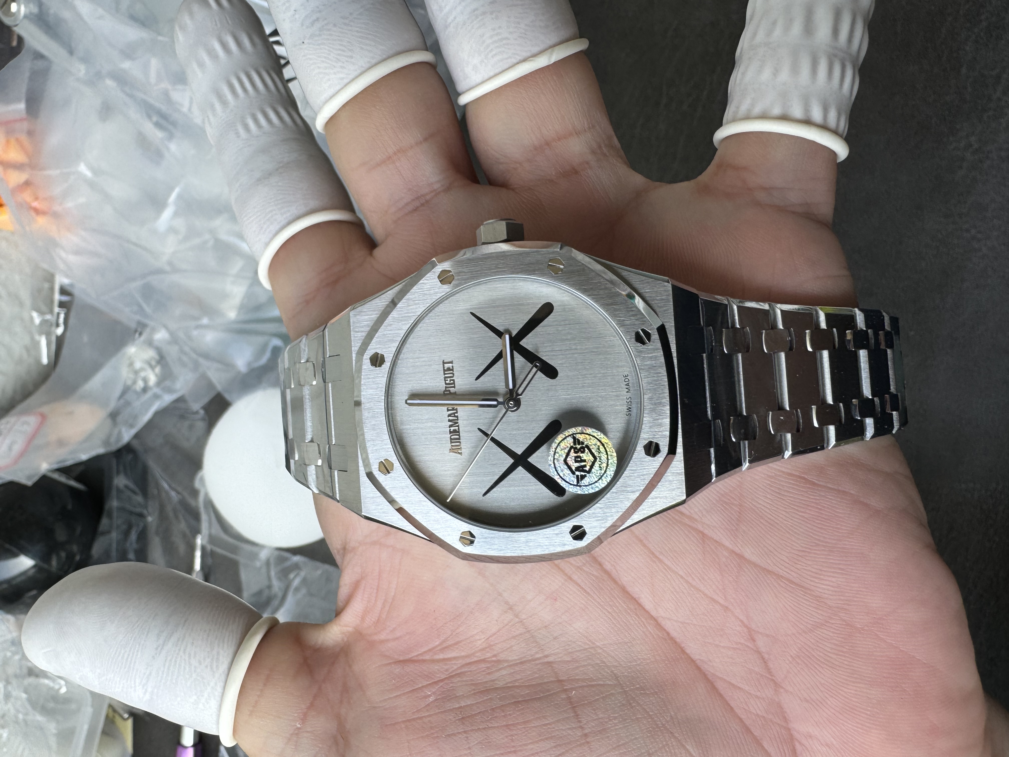 Super Clone Audemars Piguet 1:1 Royal Oak 15500 KAWS Limited Edition – 41mm Silver Dial