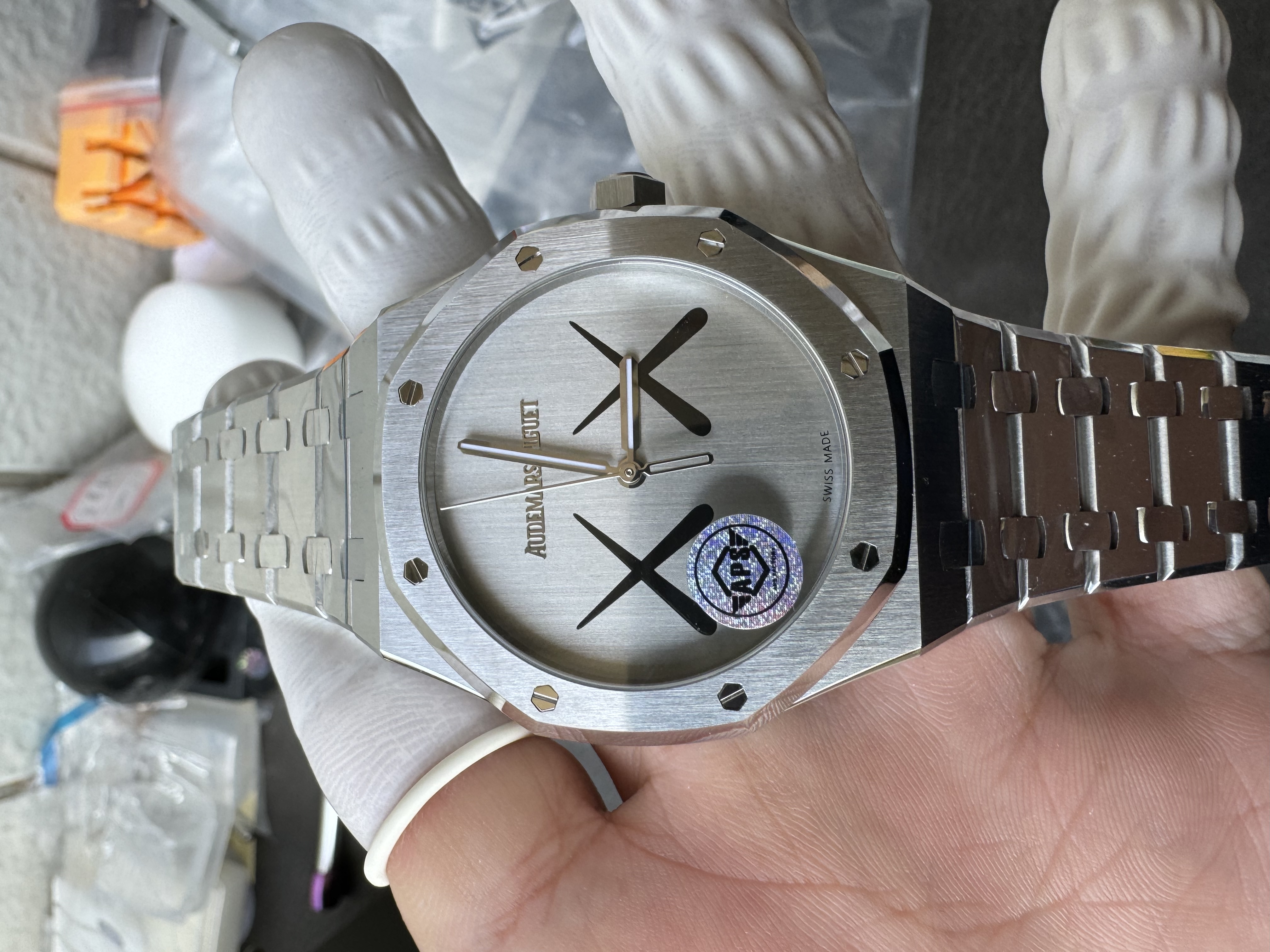 Super Clone Audemars Piguet 1:1 Royal Oak 15500 KAWS Limited Edition – 41mm Silver Dial